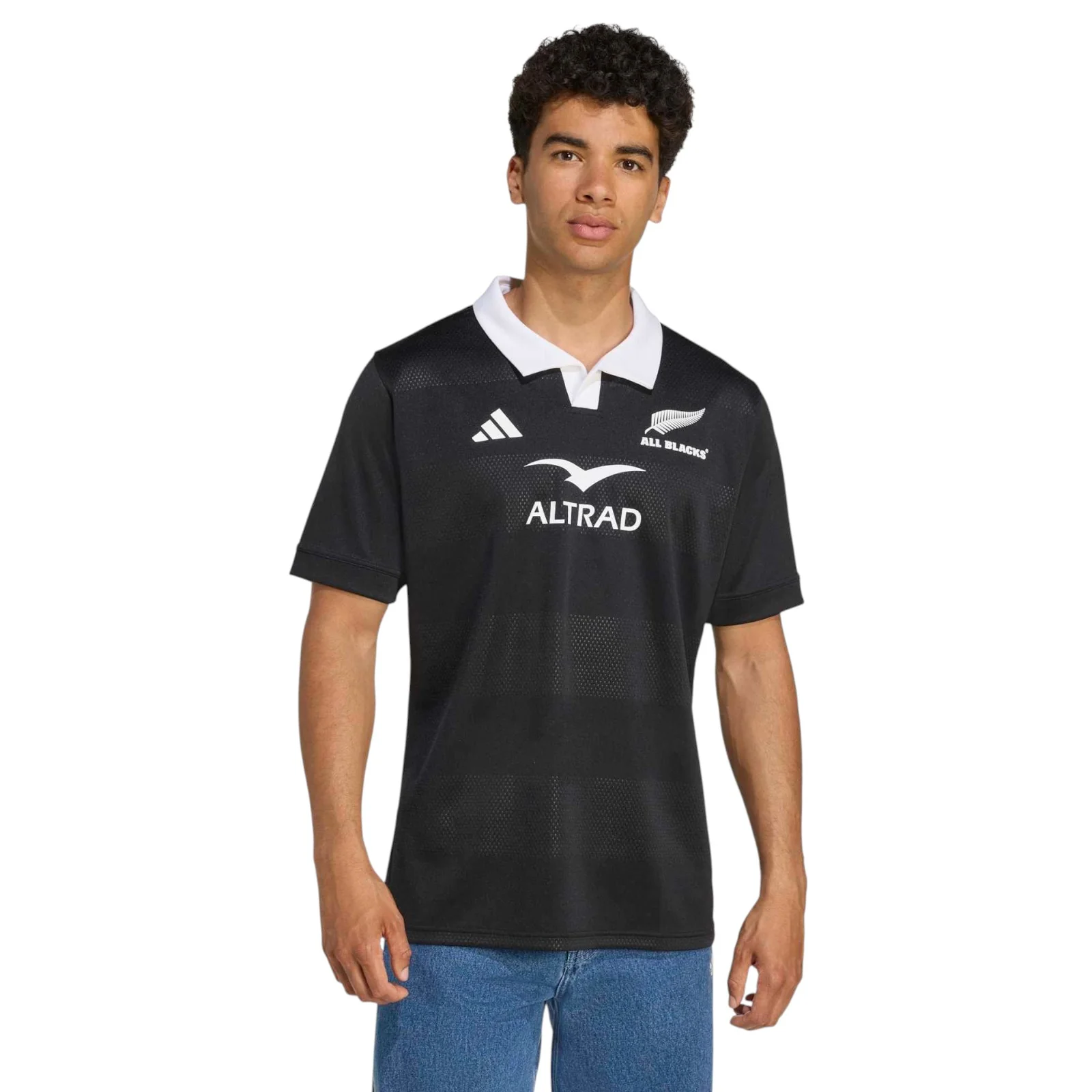 adidas All Blacks Rugby Mens Short Sleeved Home Jersey - Image 3