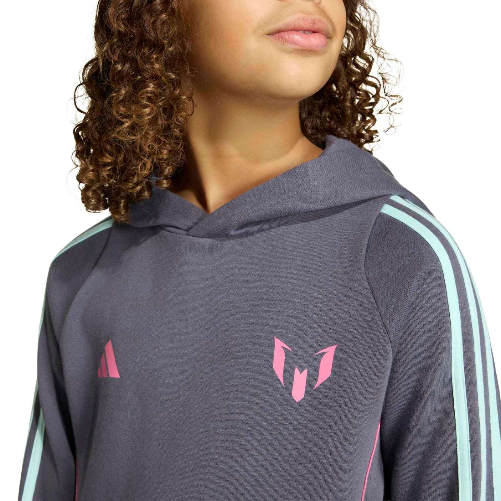 adidas Messi Regular-Fit Kids Soft Fleece Hoodie - Image 3