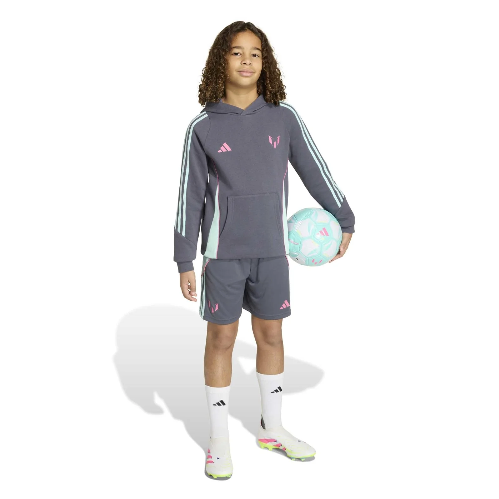 adidas Messi Regular-Fit Kids Soft Fleece Hoodie - Image 5