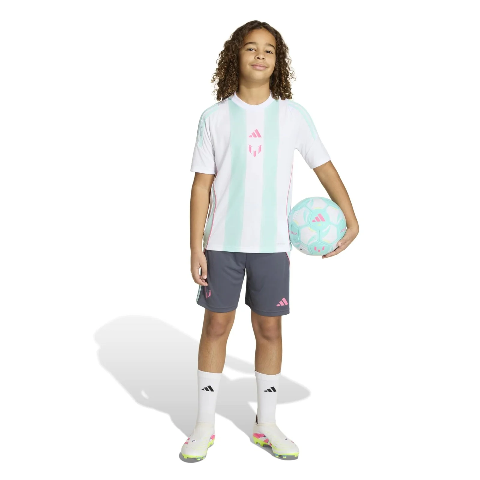 adidas Messi Regular-Fit Crewneck Kids Training Jersey - Image 7