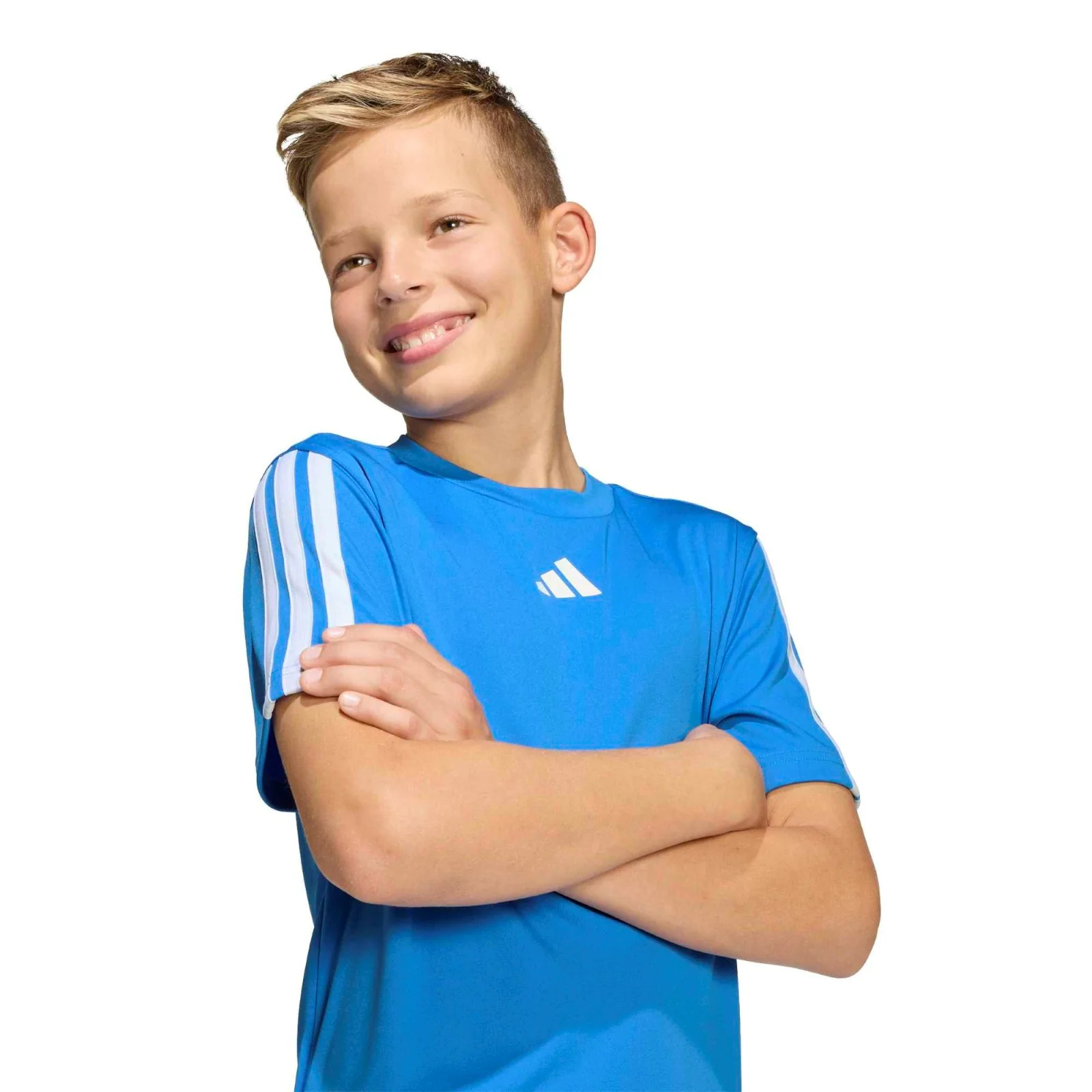 adidas Essentials 3-Stripes Kids Short Sleeve T-Shirt - Image 3