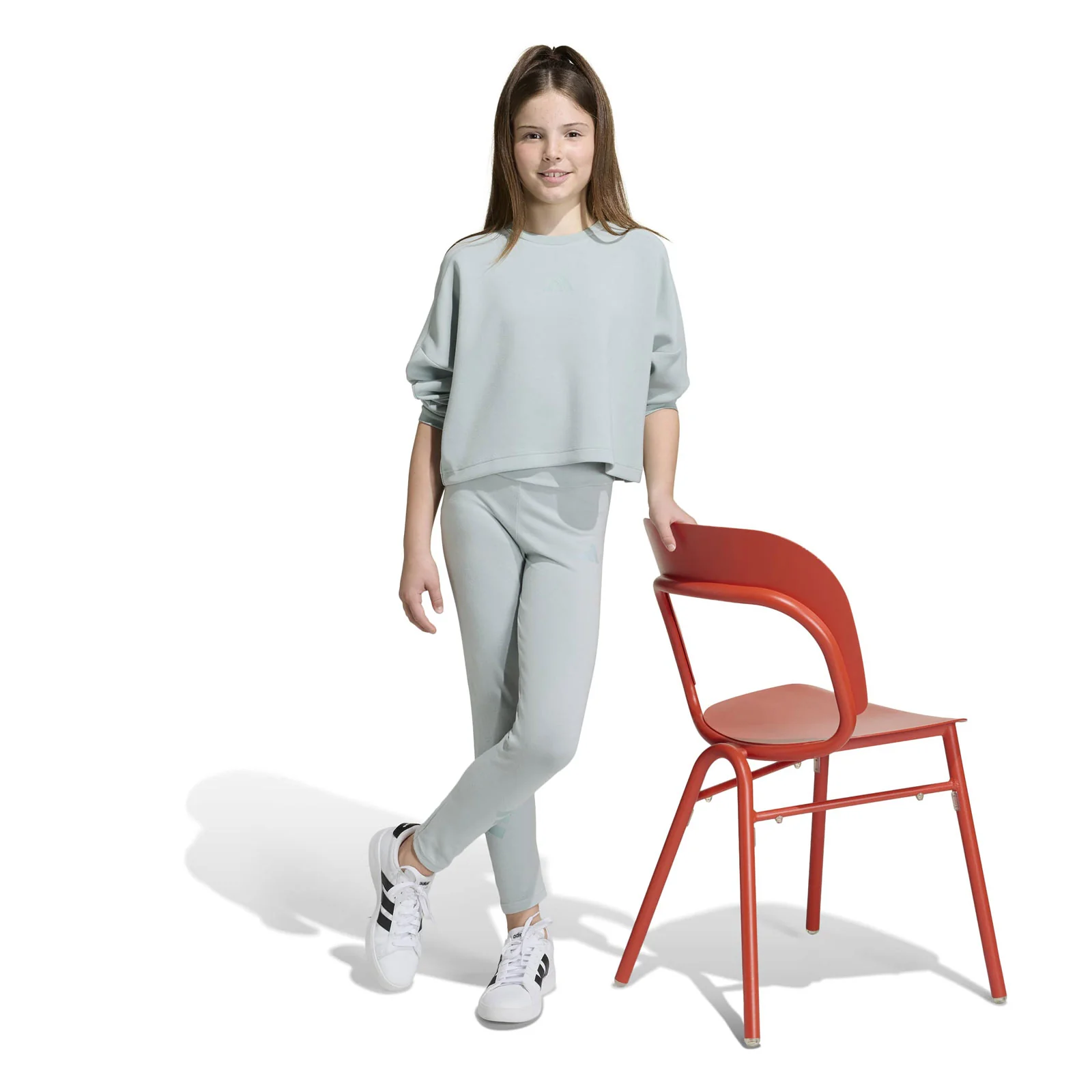 adidas Future Icons 3-Stripes Girls Cropped Sweatshirt - Image 5