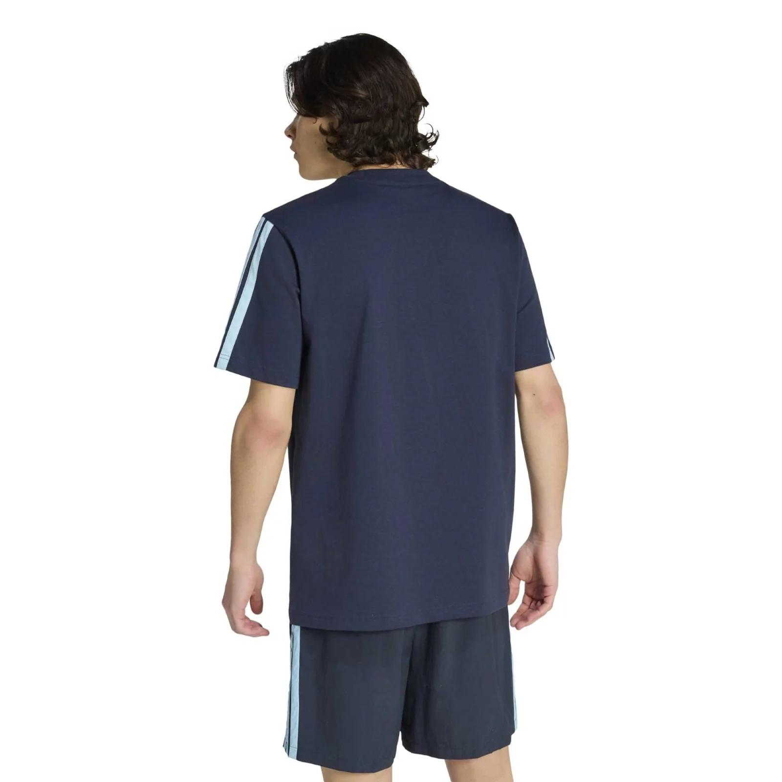 adidas Essentials 3-Stripes Single Jersey Mens T-Shirt - Image 2