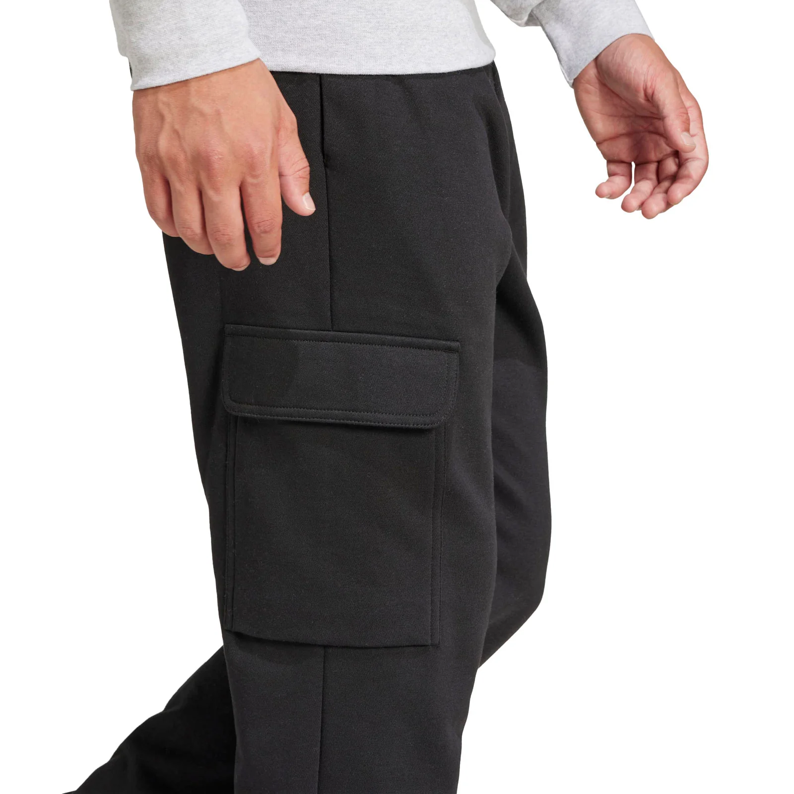 adidas Essentials Feelcozy Mens Fleece Cargo Joggers - Image 4