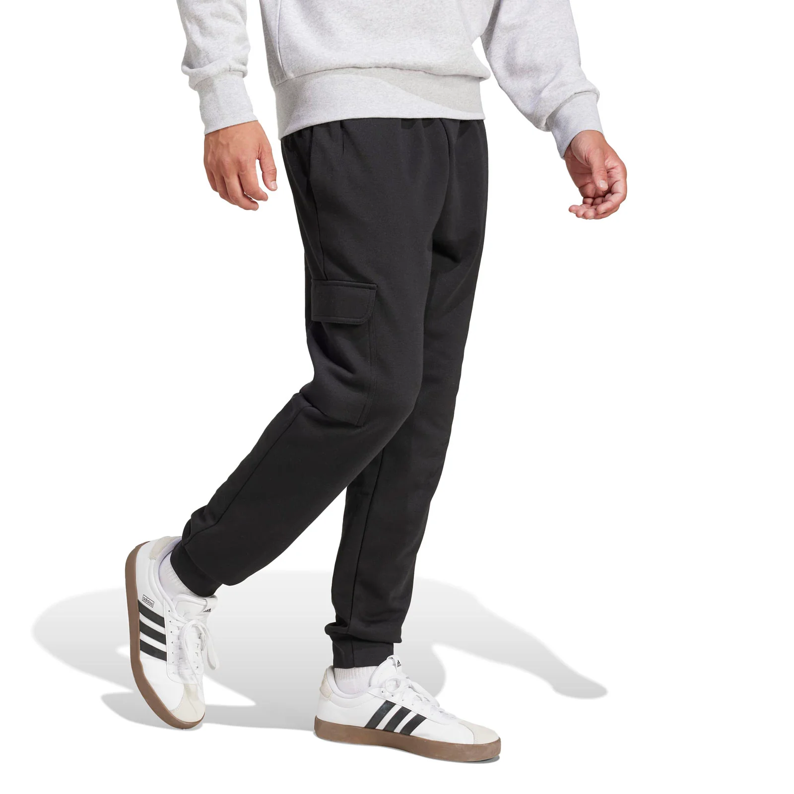 adidas Essentials Feelcozy Mens Fleece Cargo Joggers - Image 5
