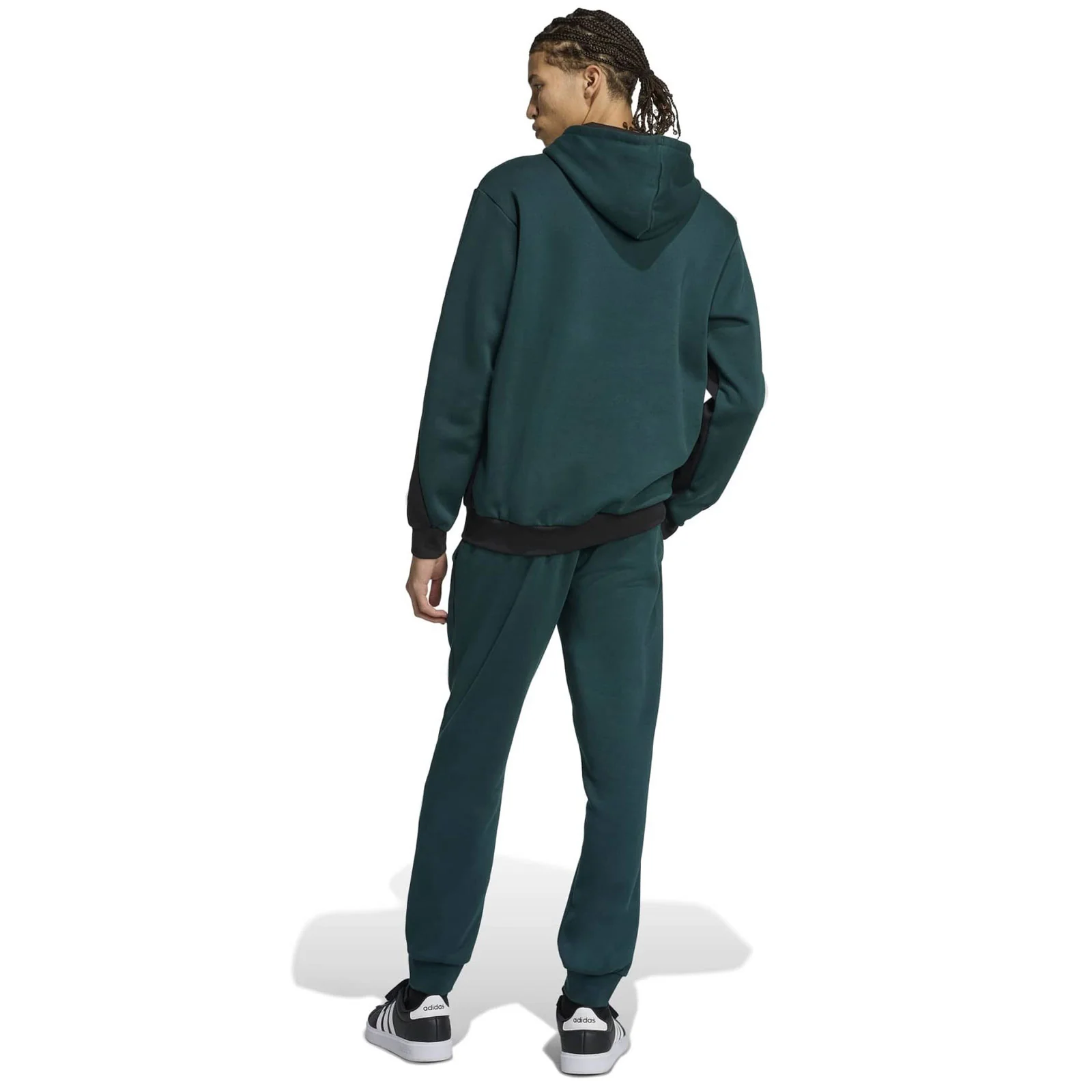 adidas Sportswear Fleece Colorblock Mens Hooded Tracksuit - Image 2