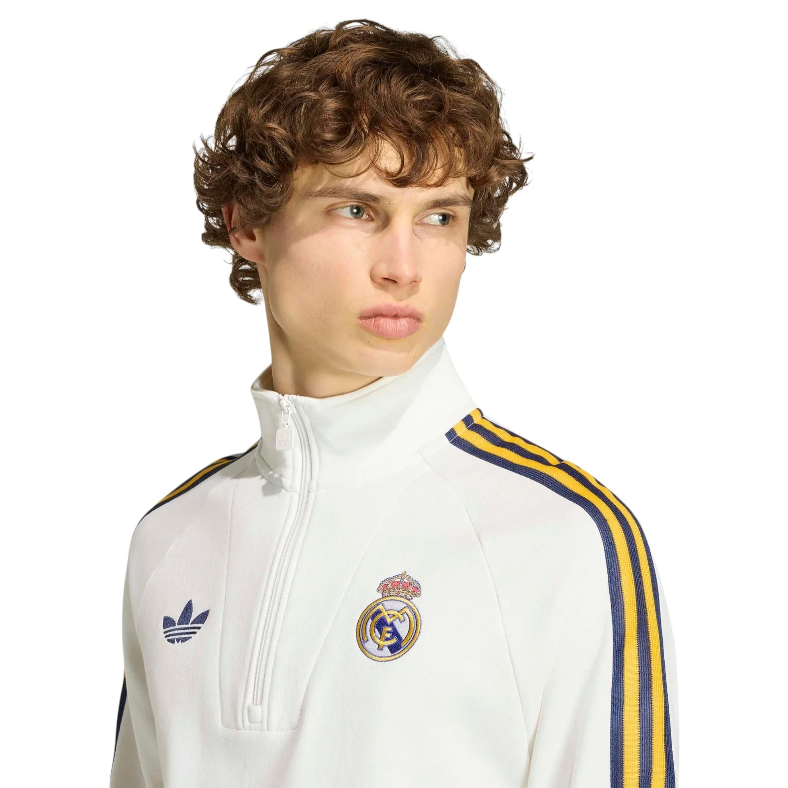 adidas Real Madrid Football Originals Adults Half-Zip Top - Image 3