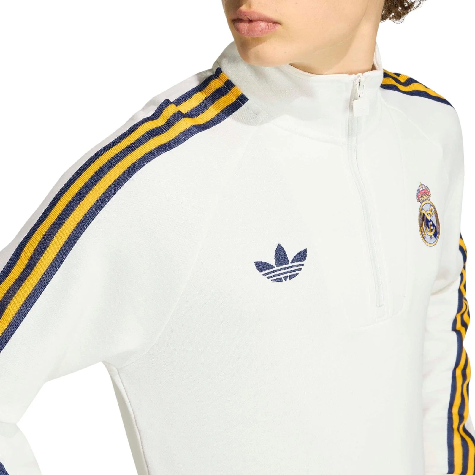 adidas Real Madrid Football Originals Adults Half-Zip Top - Image 4