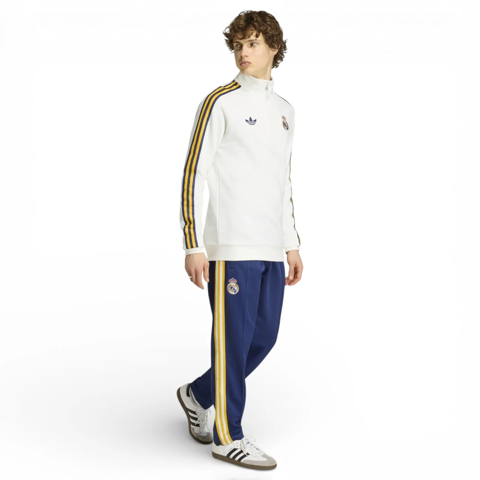 adidas Real Madrid Football Originals Adults Half-Zip Top - Image 5