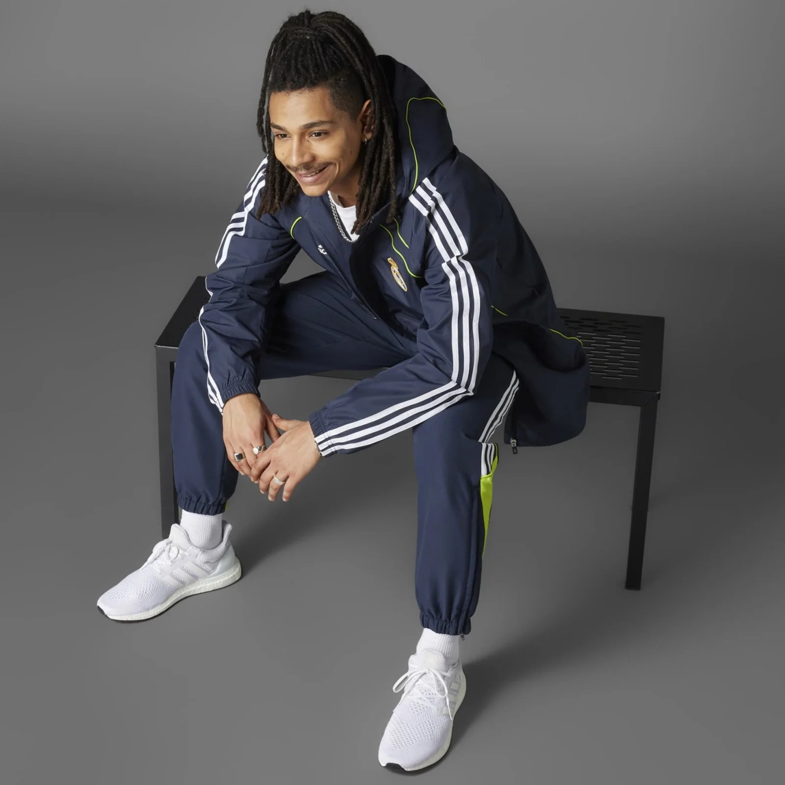 adidas Real Madrid Adults Full-Zip Windbreaker Jacket - Image 13