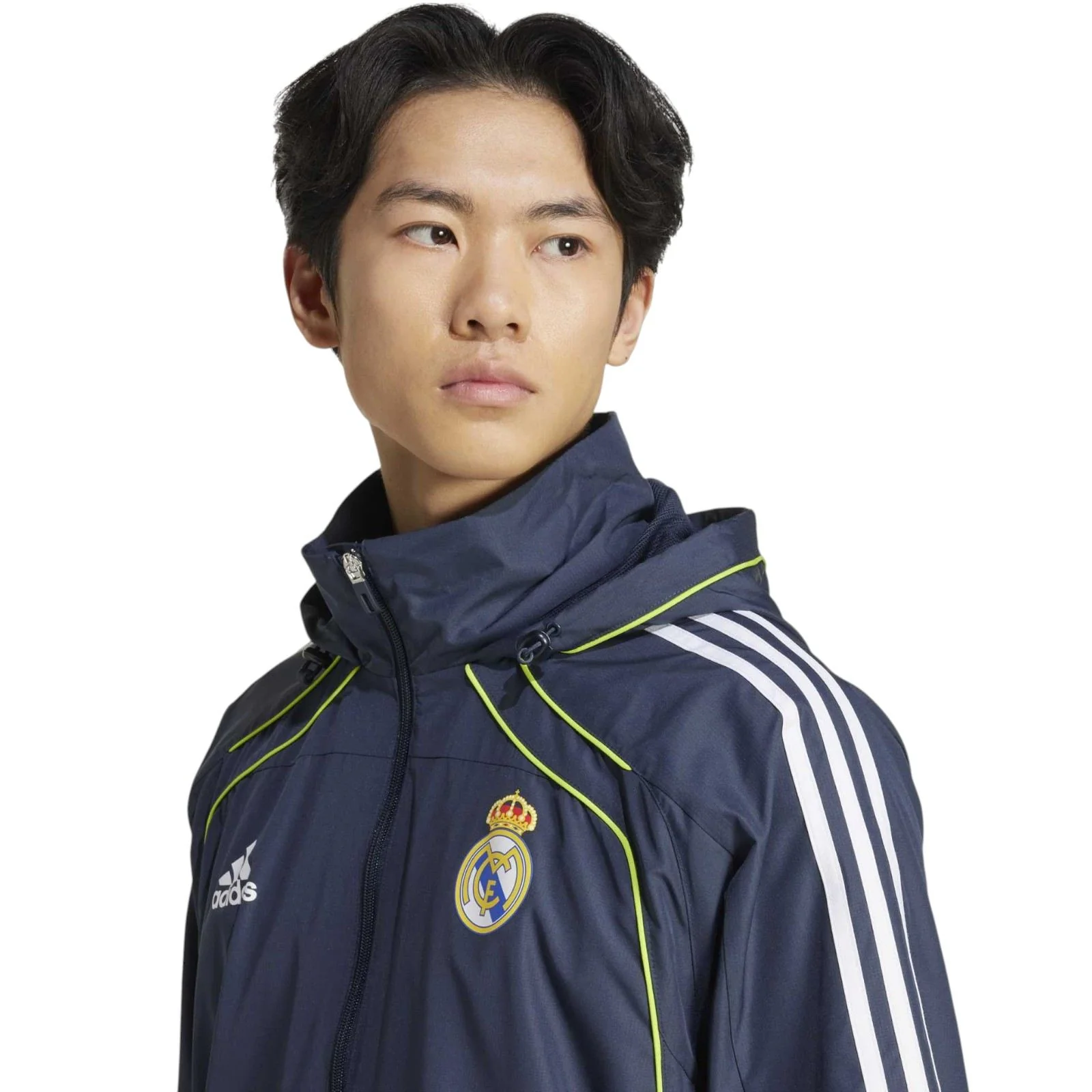 adidas Real Madrid Adults Full-Zip Windbreaker Jacket - Image 4