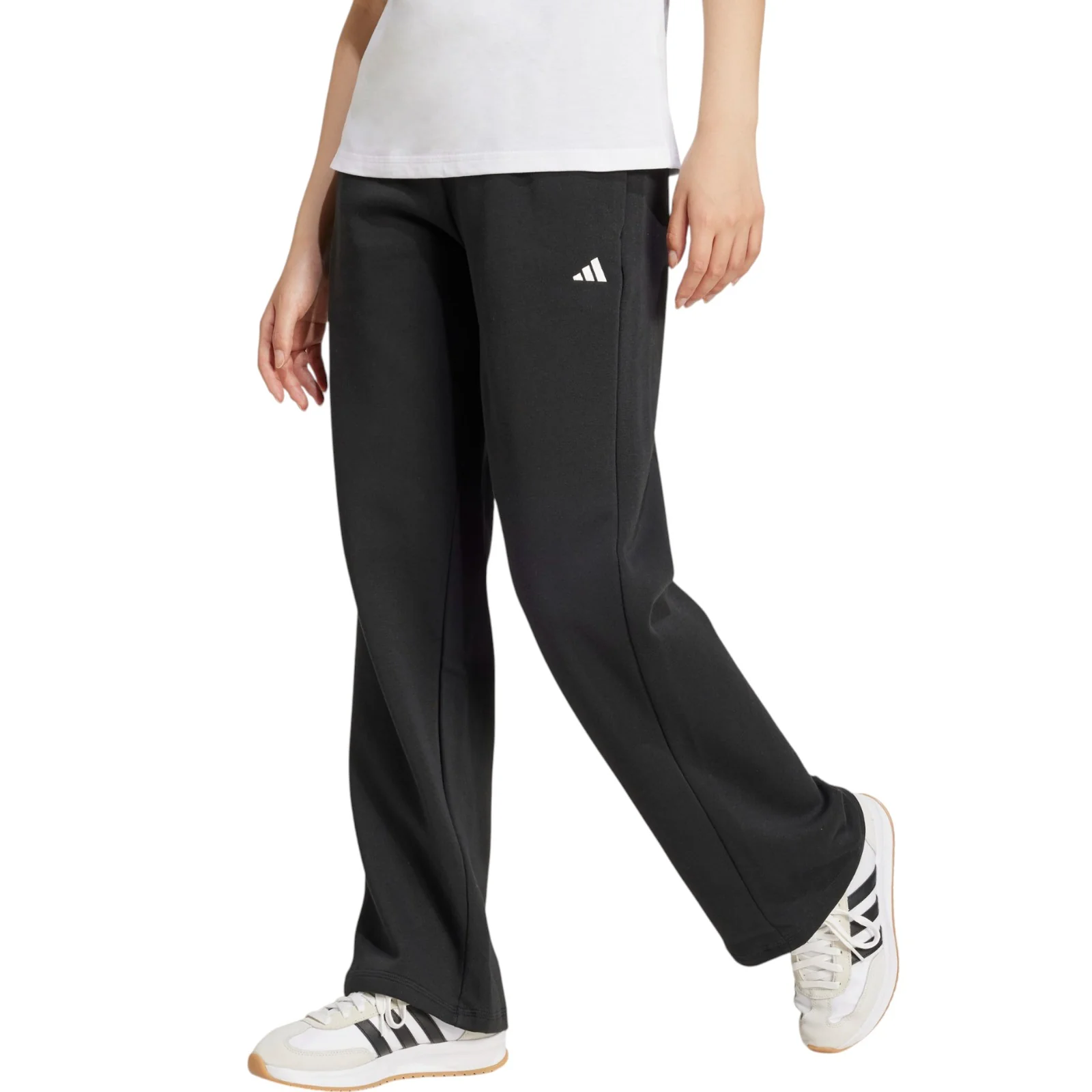 adidas Open Hem Womens Mid-Rise Fleece Training Pant