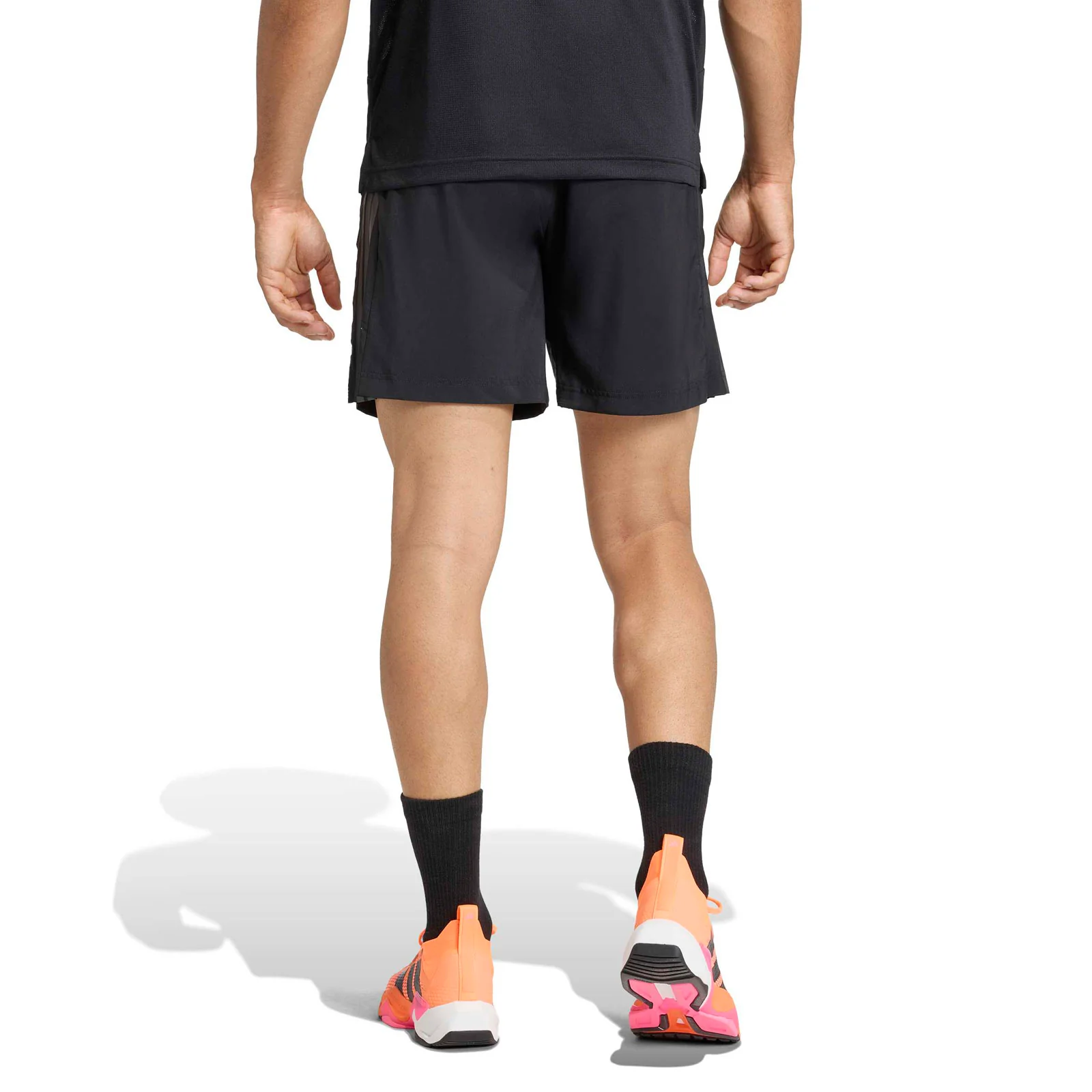 adidas Tech Essentials 3-Stripe Mens Regular-Fit Workout Shorts - Image 2