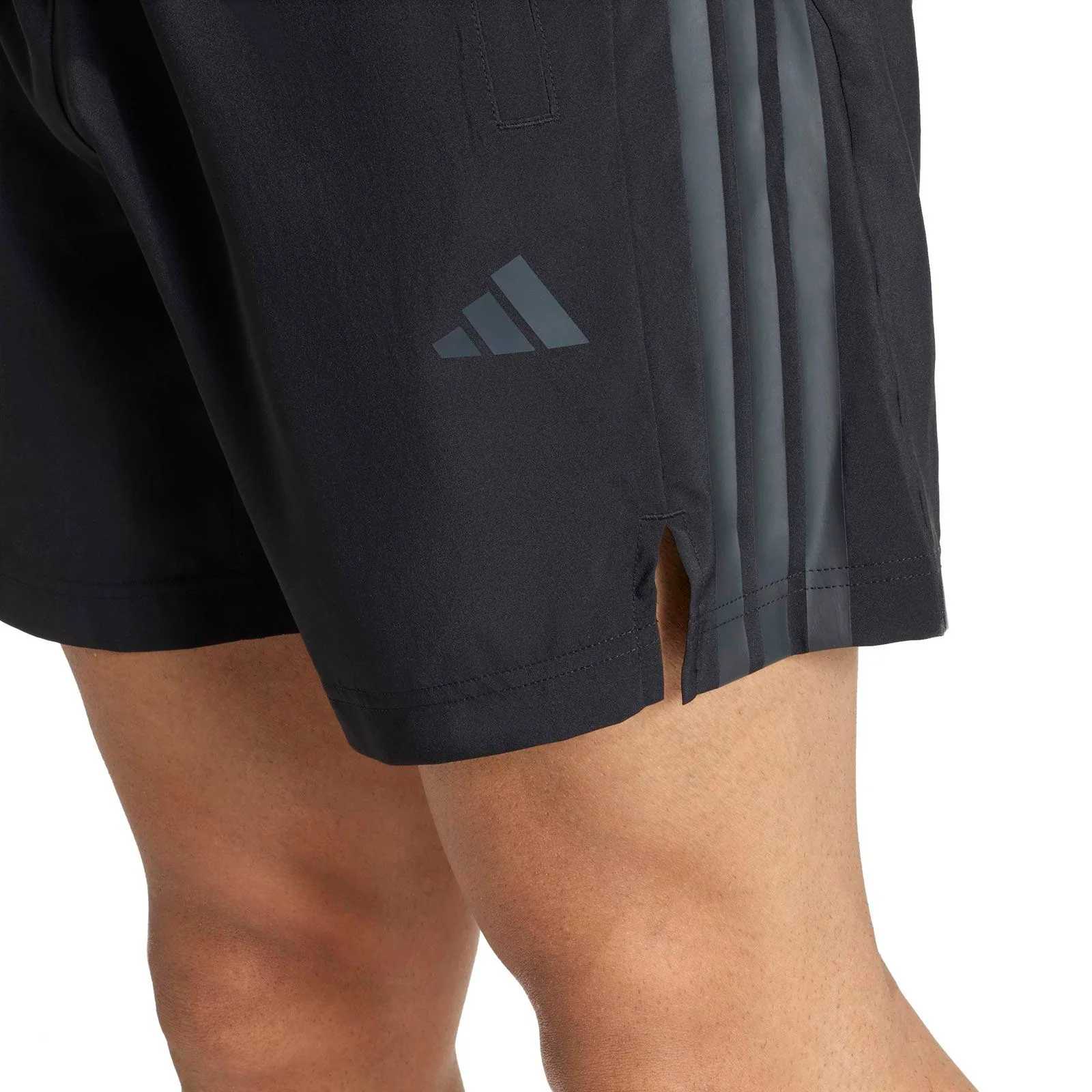 adidas Tech Essentials 3-Stripe Mens Regular-Fit Workout Shorts - Image 4