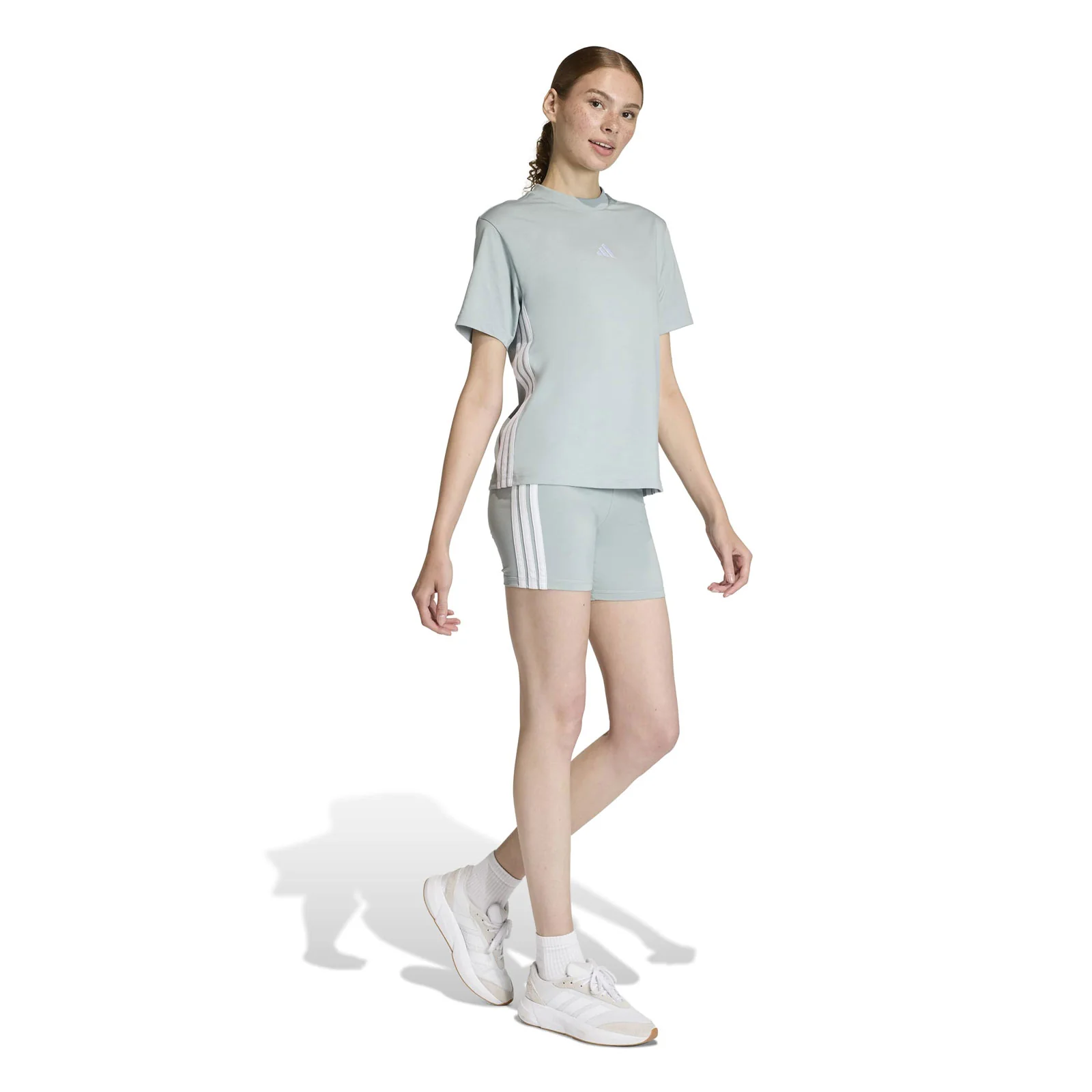 adidas Essentials 3-Stripes Womens Cotton T-Shirt - Image 5