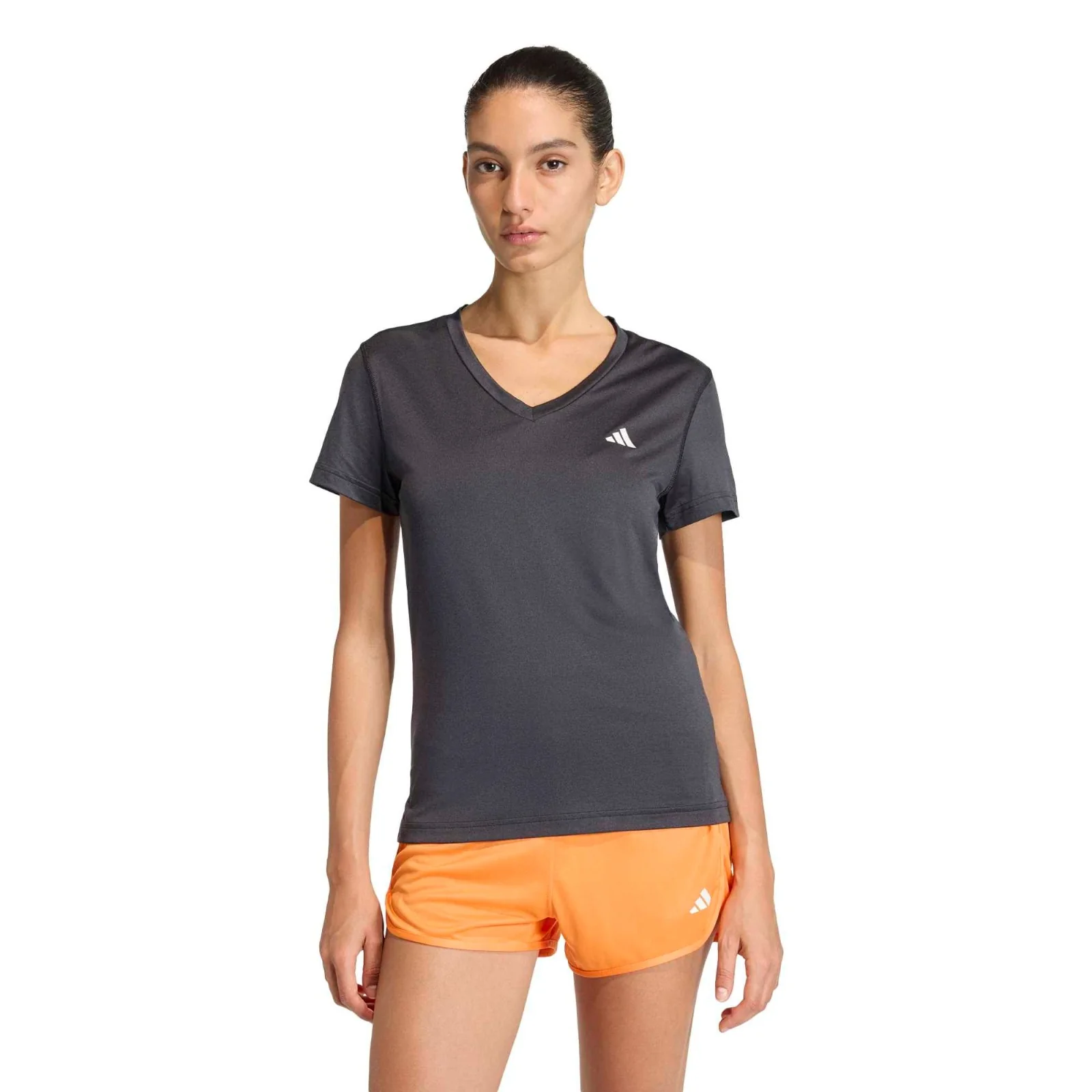 adidas Workout Essentials Slim-Fit Womens V-Neck T-Shirt