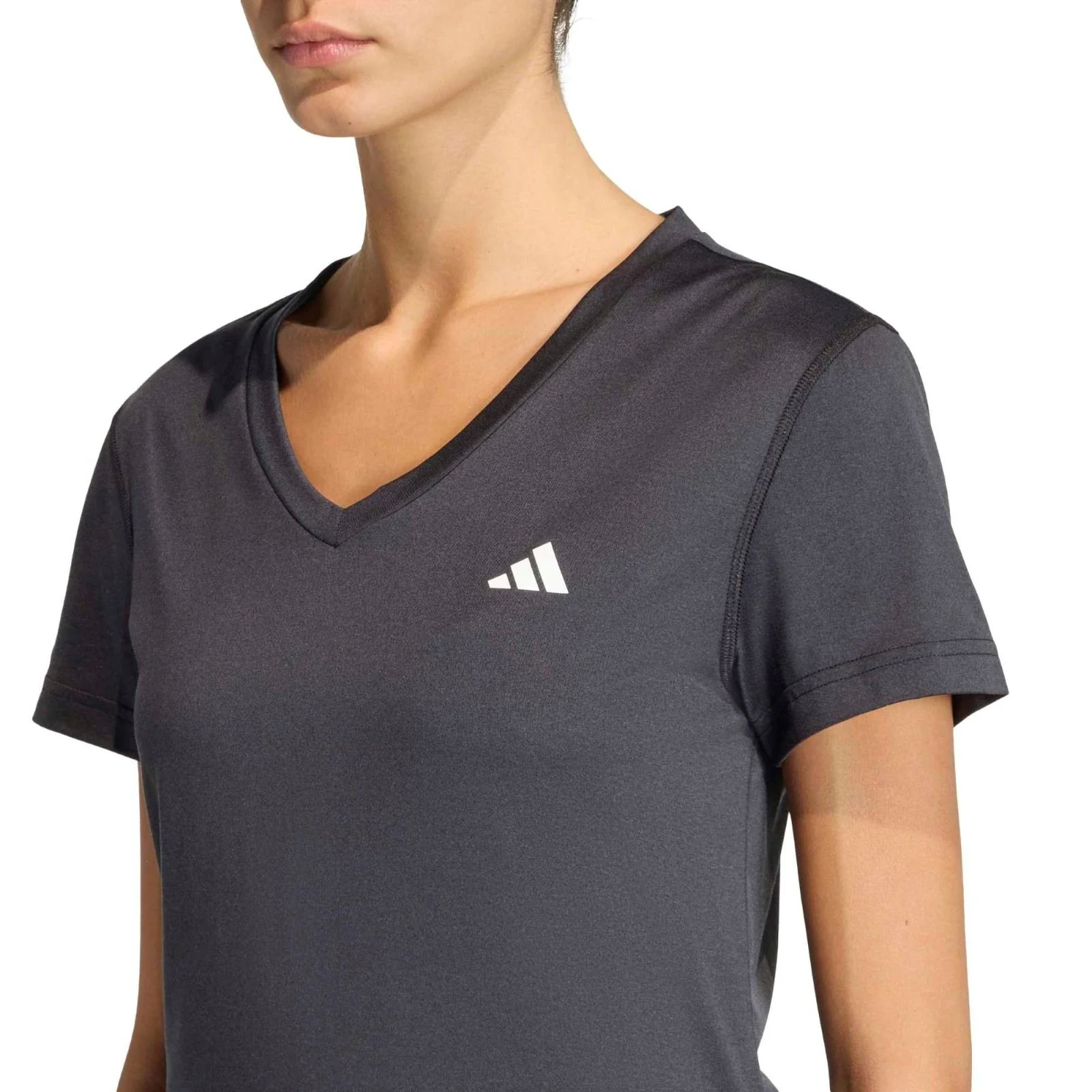 adidas Workout Essentials Slim-Fit Womens V-Neck T-Shirt - Image 3