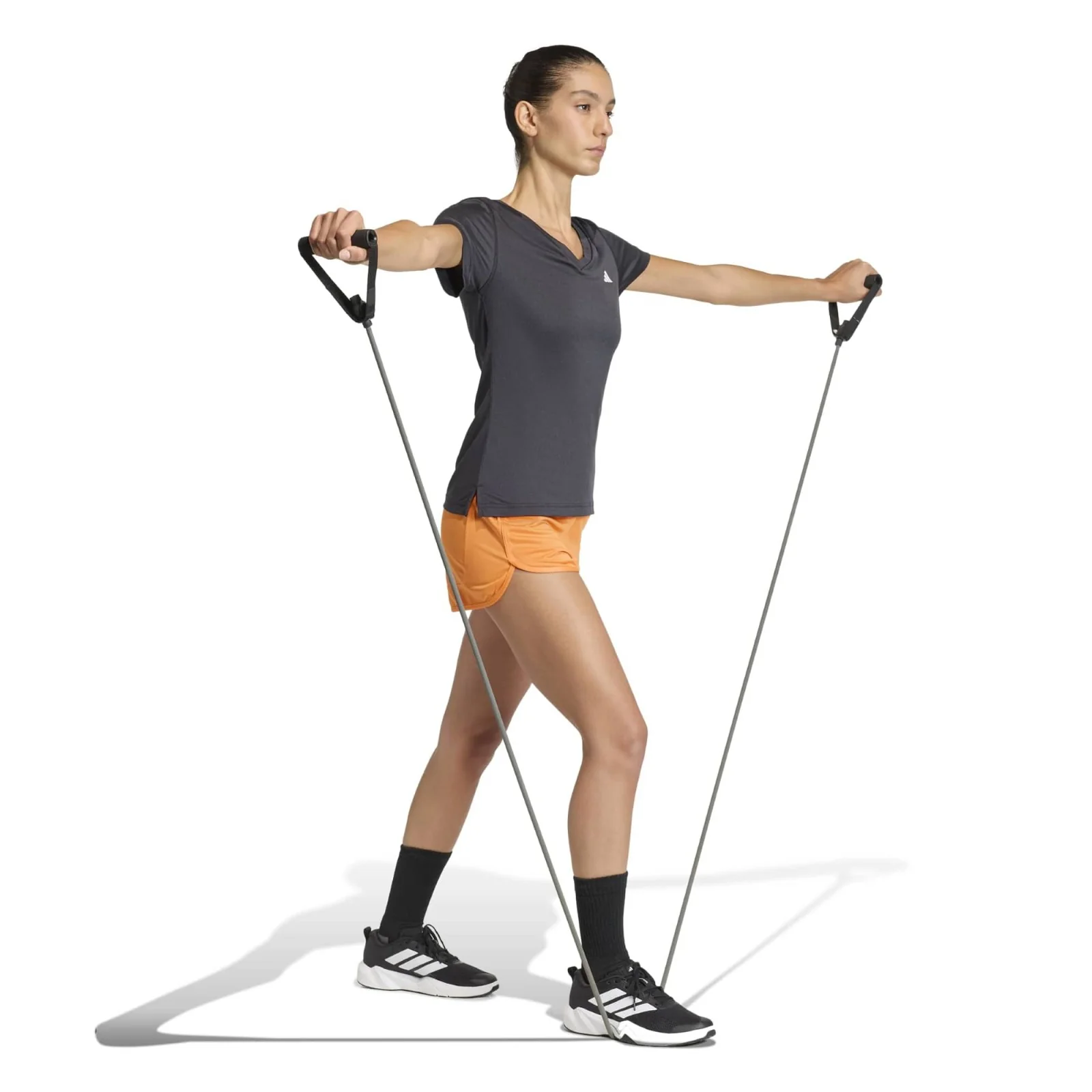 adidas Workout Essentials Slim-Fit Womens V-Neck T-Shirt - Image 6