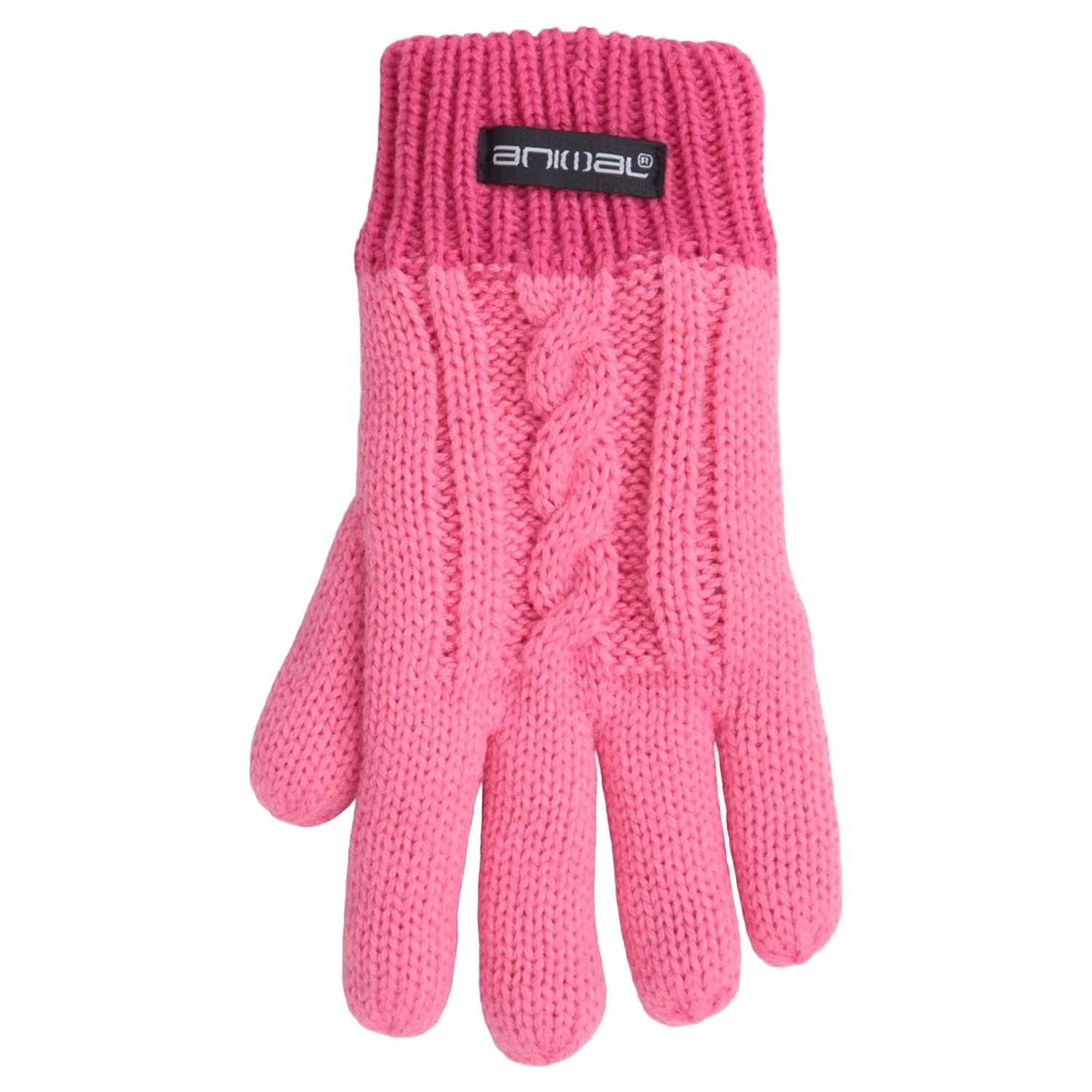 Animal Kids Faux Fur Lined Hat And Gloves Set Pink - Image 3