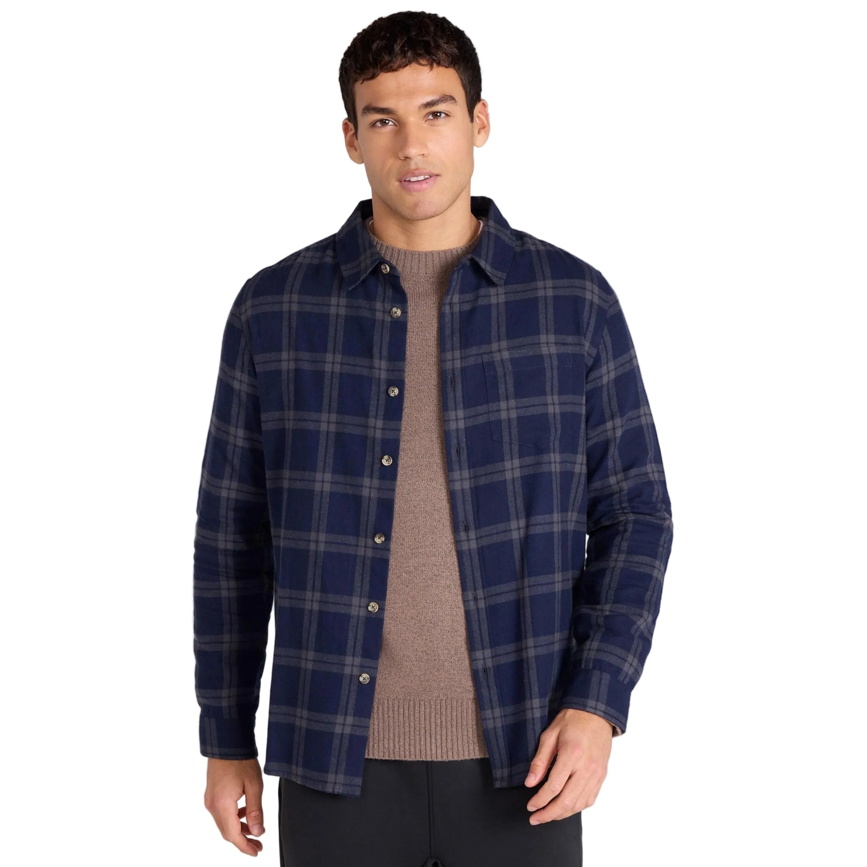 Animal Mens Cove Flannel Shirt Blue