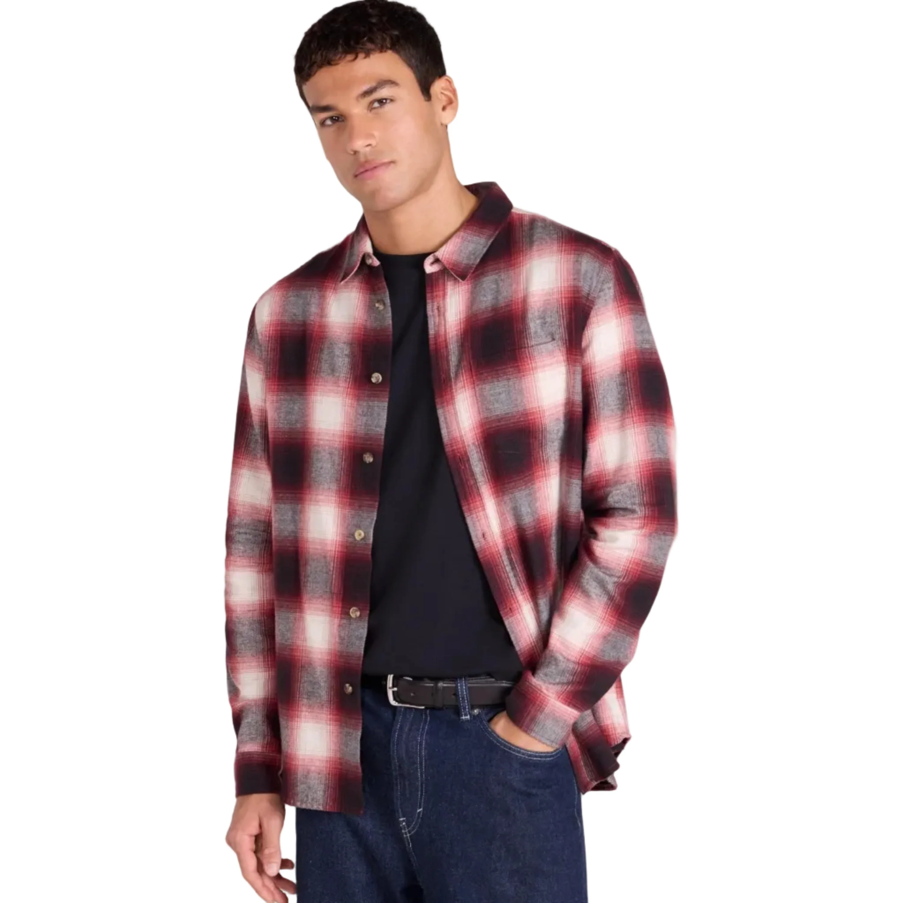 Animal Mens Cove Flannel Shirt Red