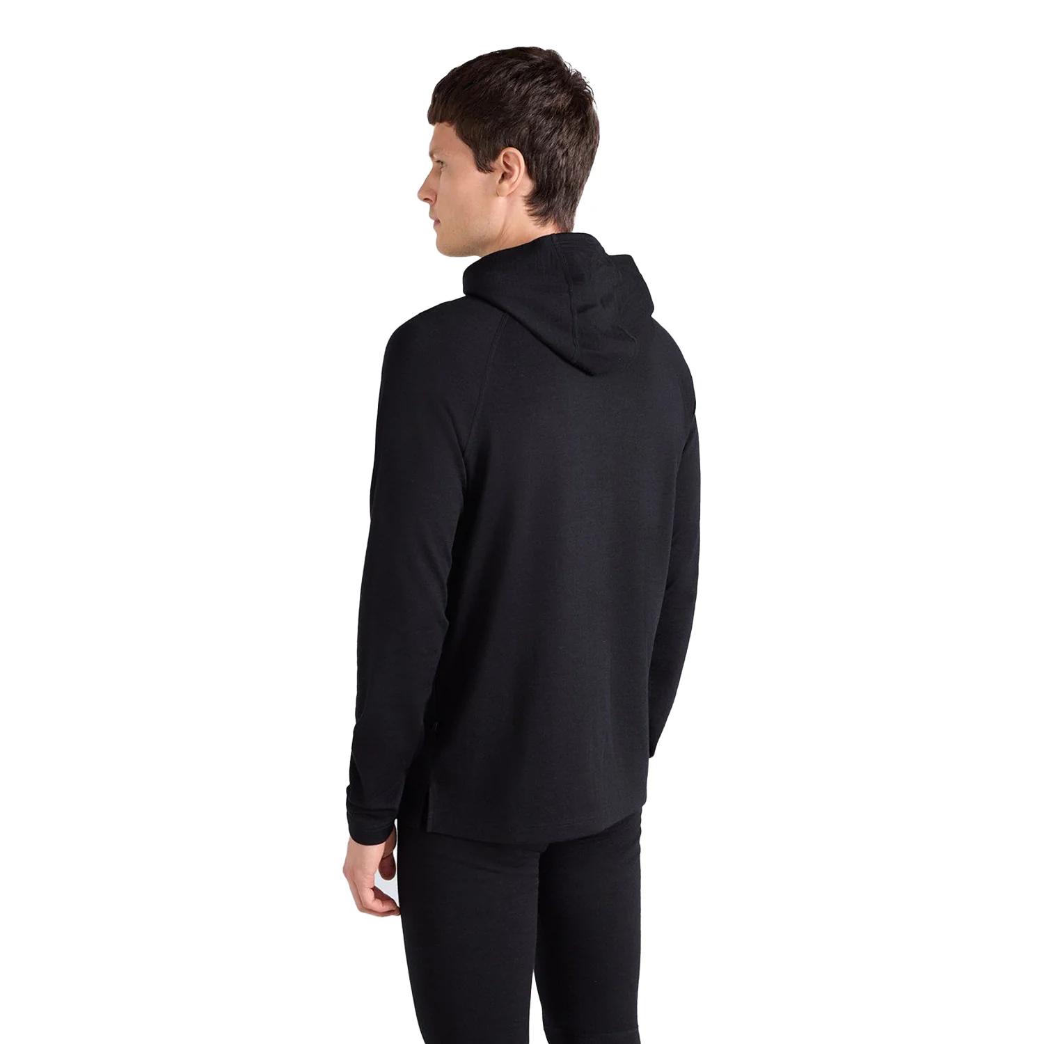 Animal Mens Merino Wool Hoodie Black - Image 2