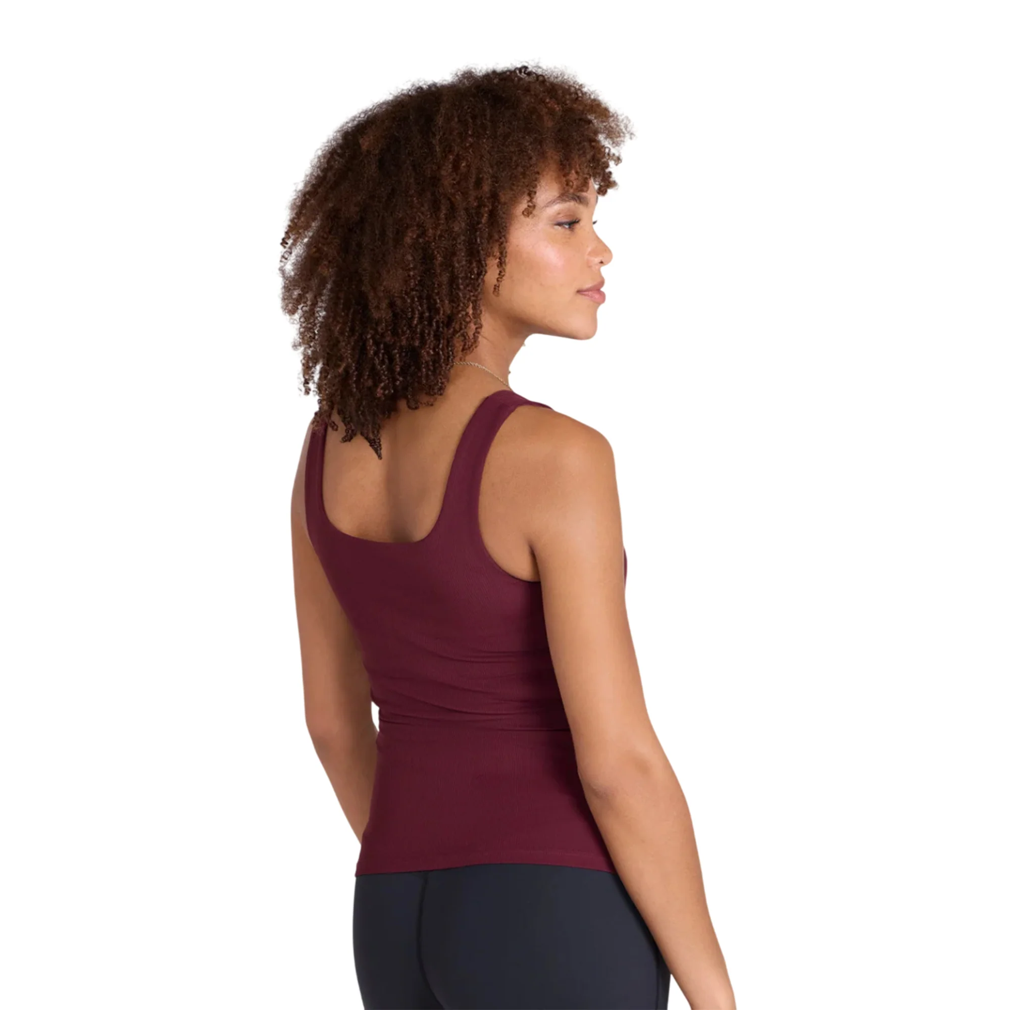 Animal Womens Active Ribbed Vest Top Burgundy - Image 2