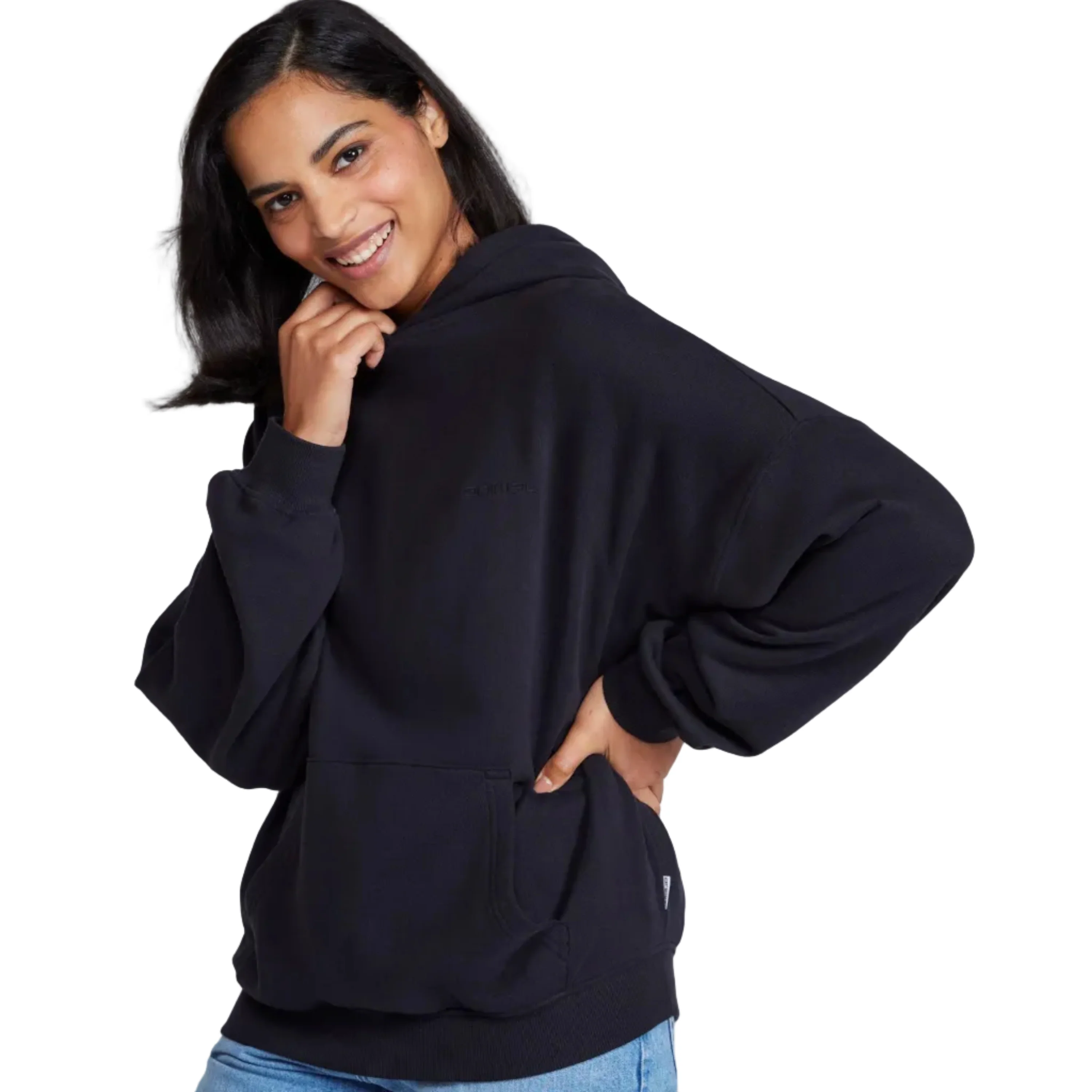 Animal Womens Idol Drop Shoulder Hoodie Jet Black