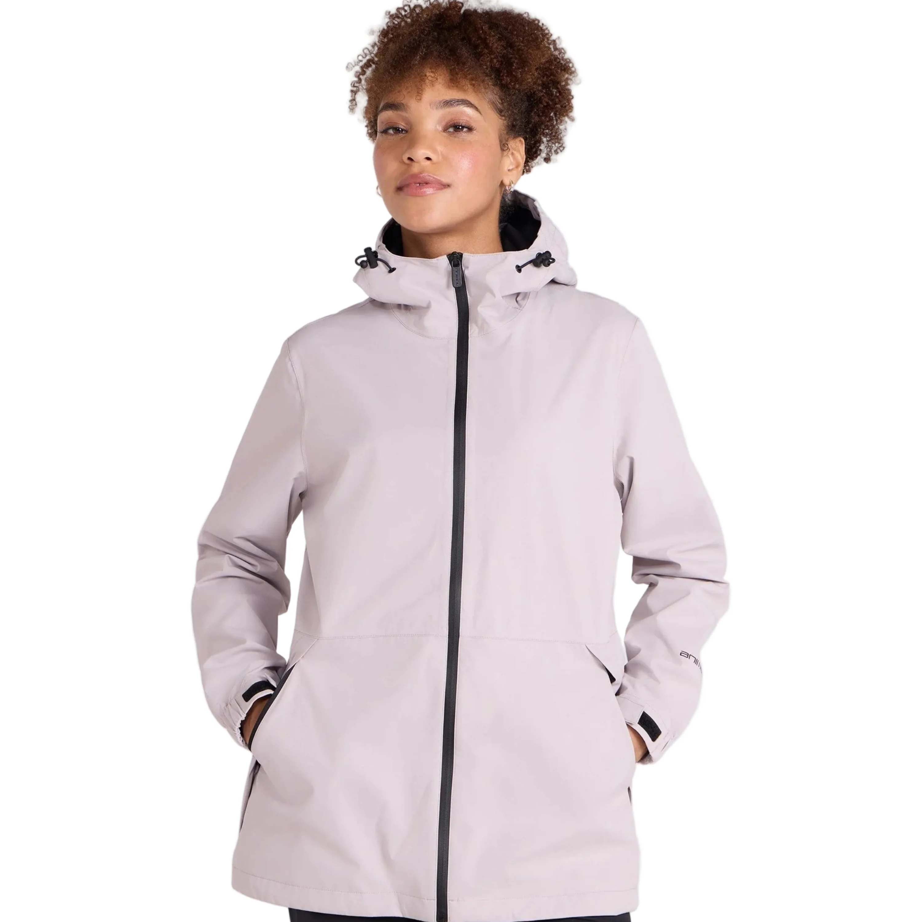 Animal Womens Pace Packable Waterproof Jacket Beige