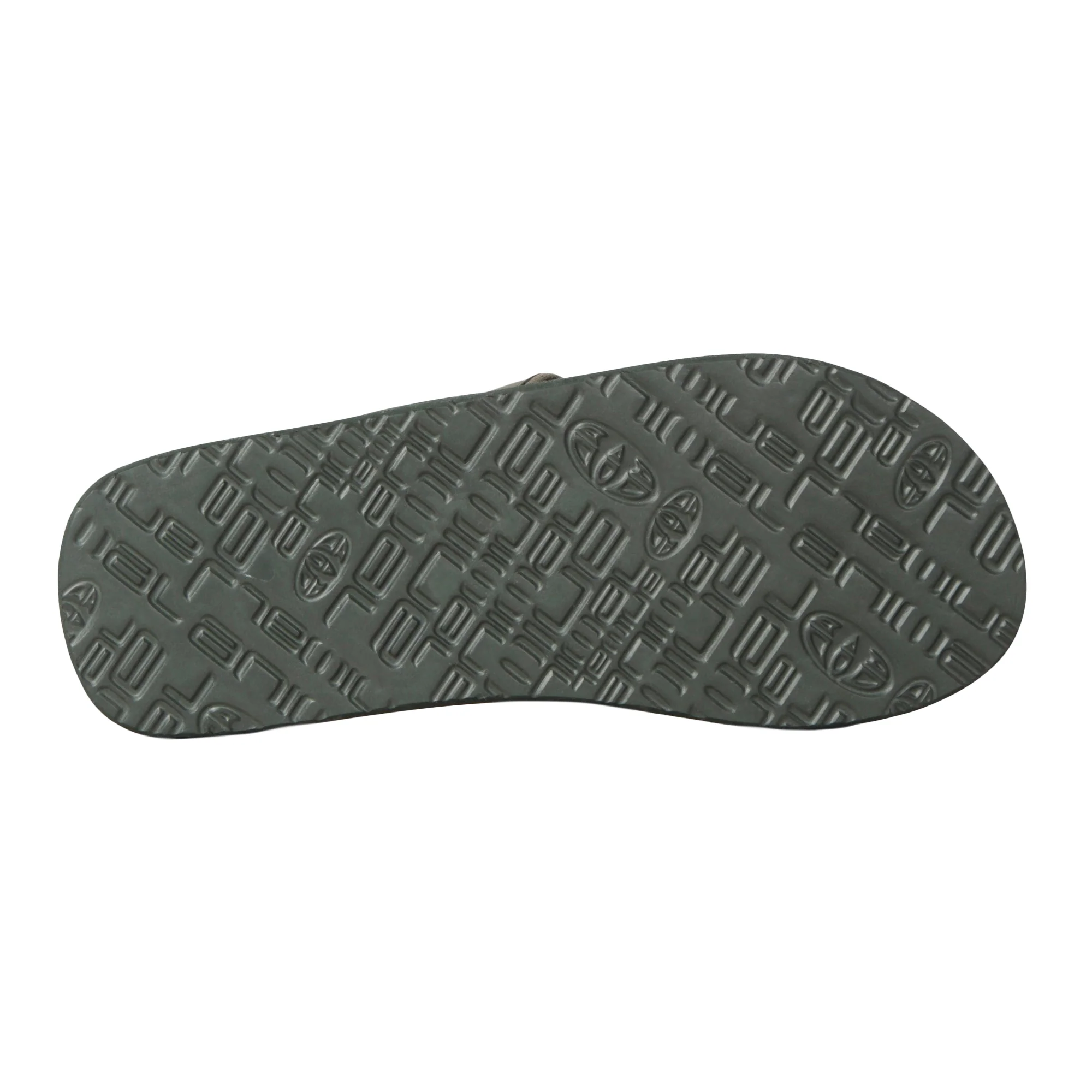 Animal Womens Swish Leaf Print Recycled Flip Flops Dark Khaki - Image 3