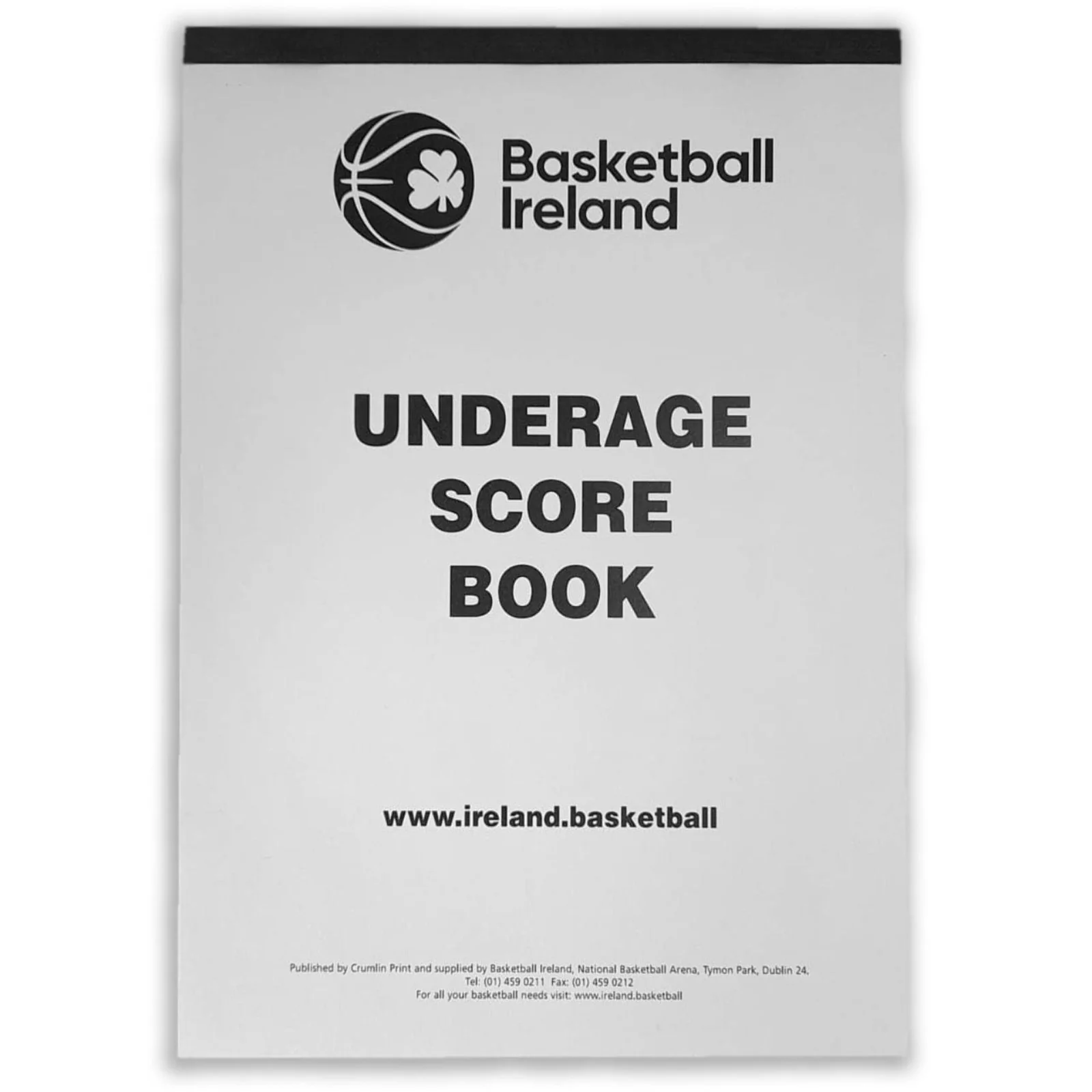 Basketball Ireland Official Underage Score Book