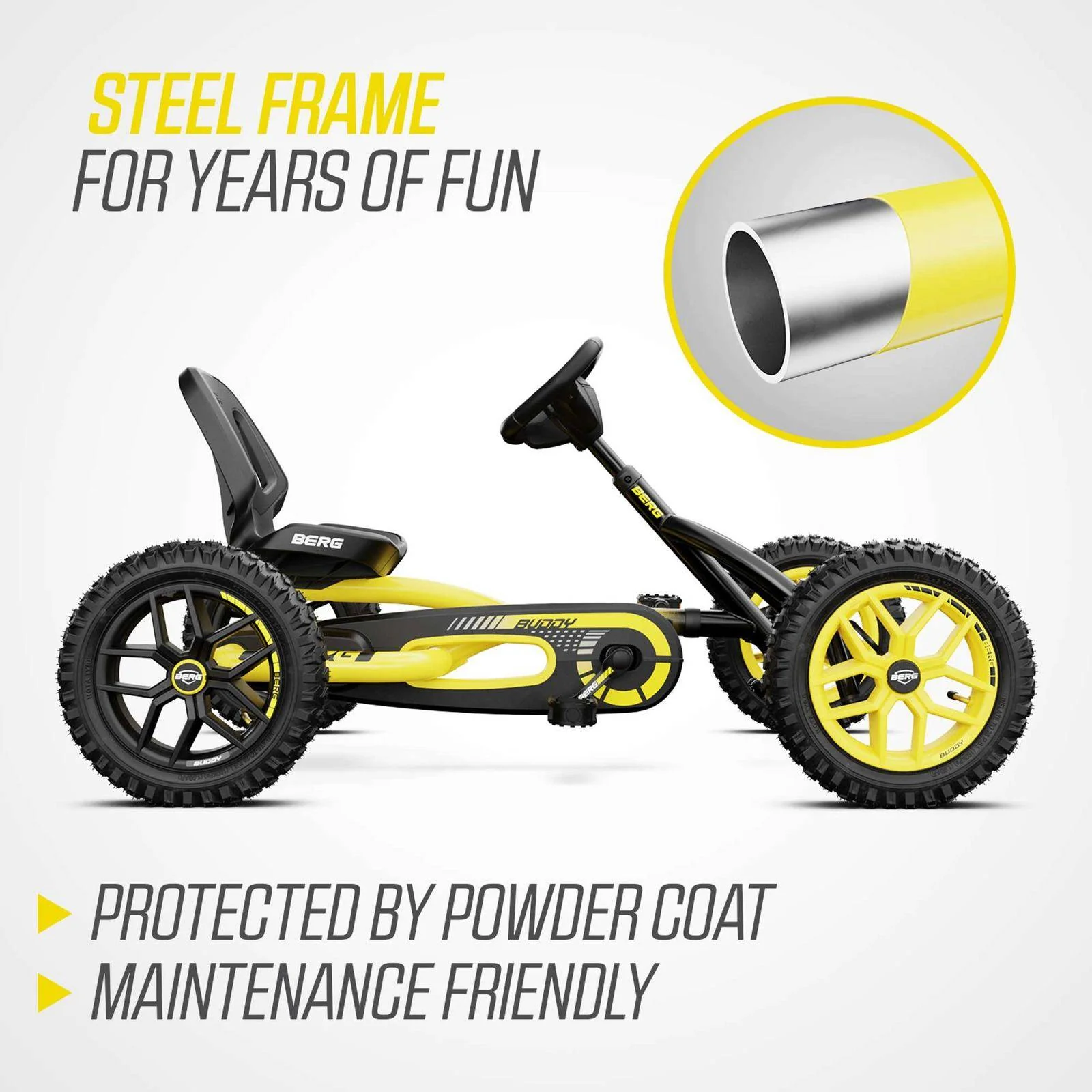 BERG Buddy Cross Yellow Go-Kart - Image 7