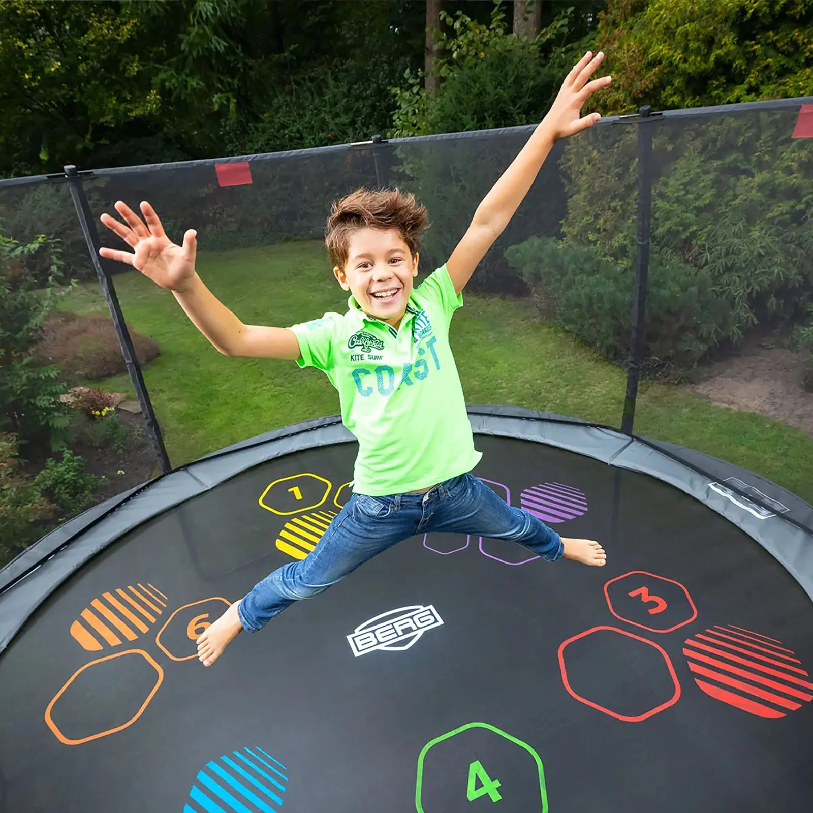 BERG Elite InGround 430 Trampoline Grey Levels + Safety Net DLX XL - Image 3