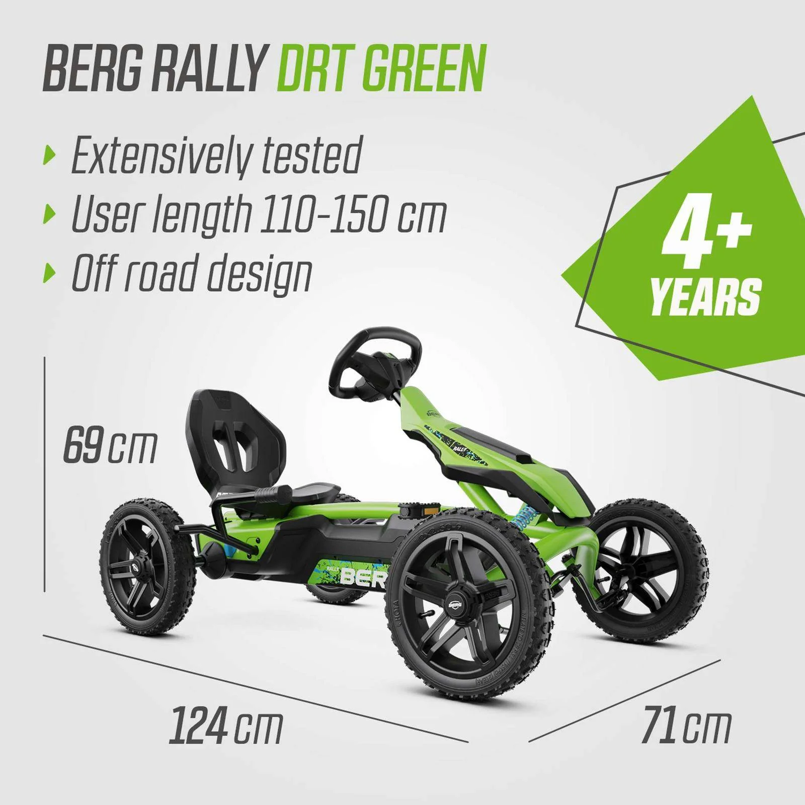 BERG Rally DRT Green Go-Kart - Image 7