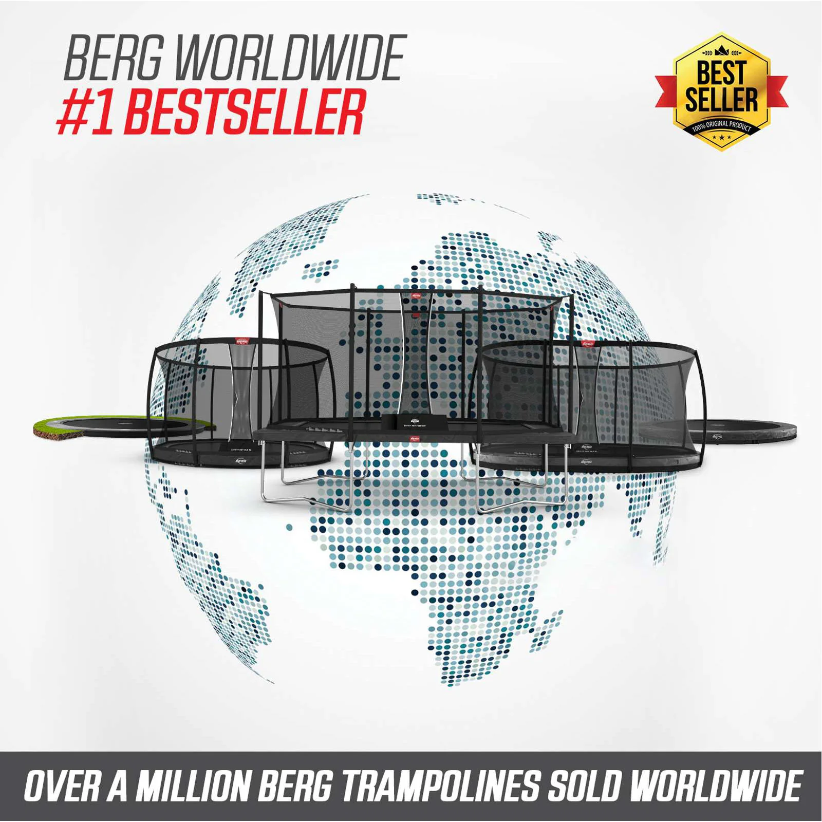 BERG SPORTS Favorit InGround 380 Trampoline Black - Image 2