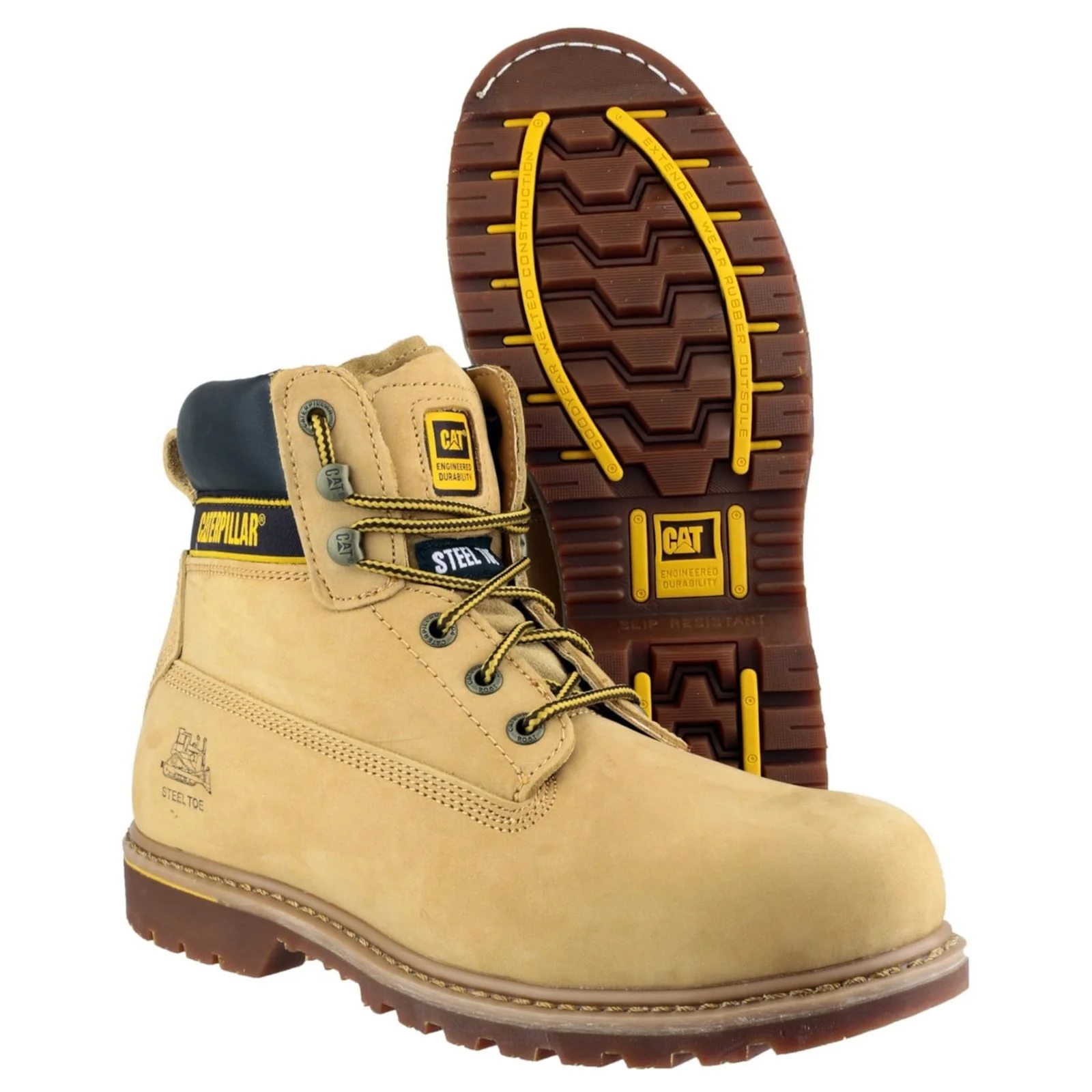 Caterpillar Mens Holton Safety Boot Honey - Image 4