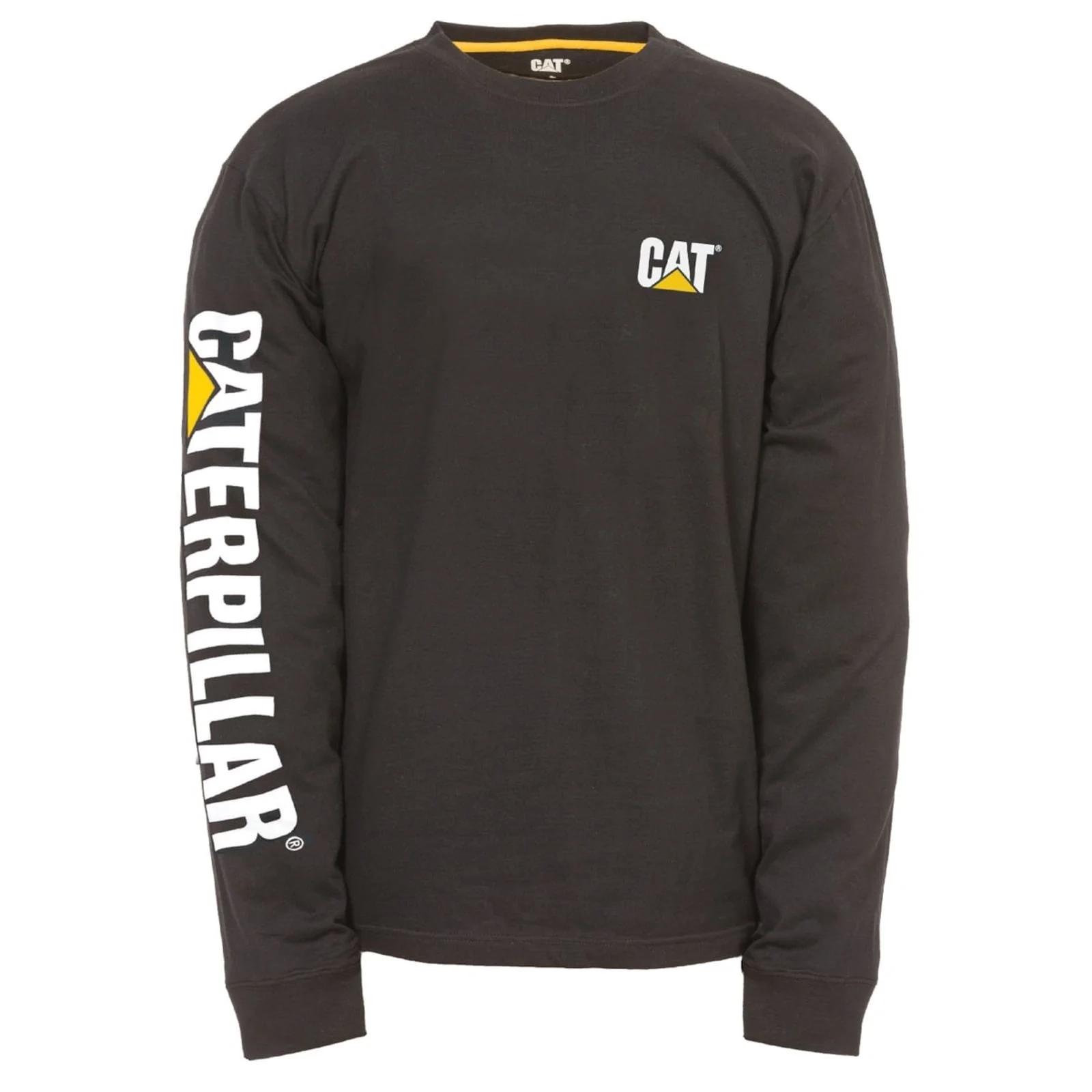 Caterpillar Mens Trademark Banner Long Sleeve T-Shirt Black - Image 4