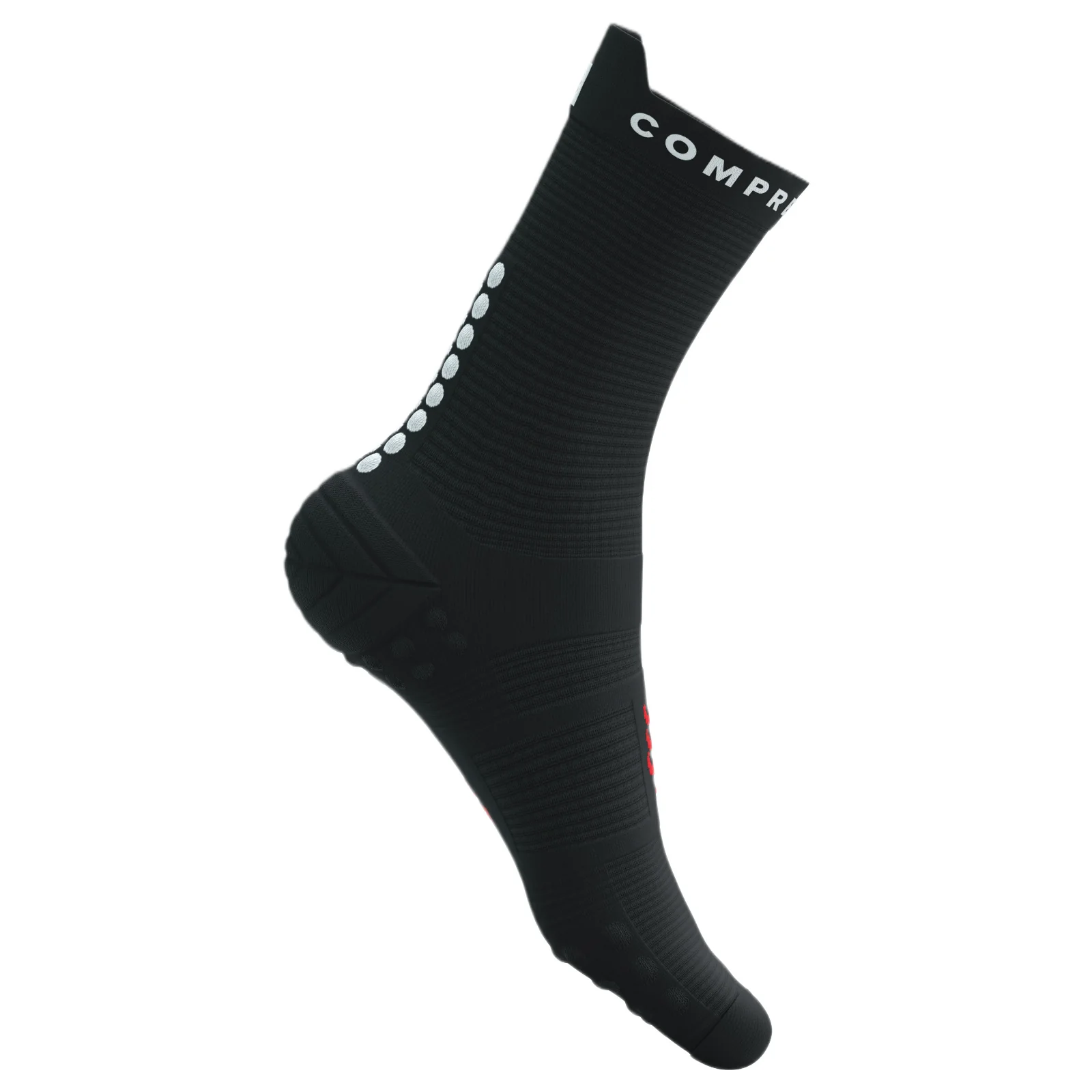 Compressport Pro Racing V4.0 Run High Socks - Black / White - Image 3