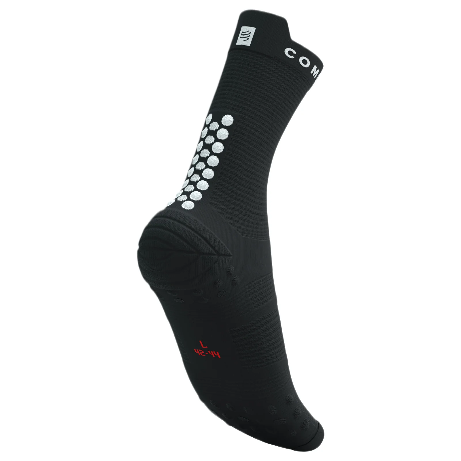 Compressport Pro Racing V4.0 Run High Socks - Black / White - Image 4