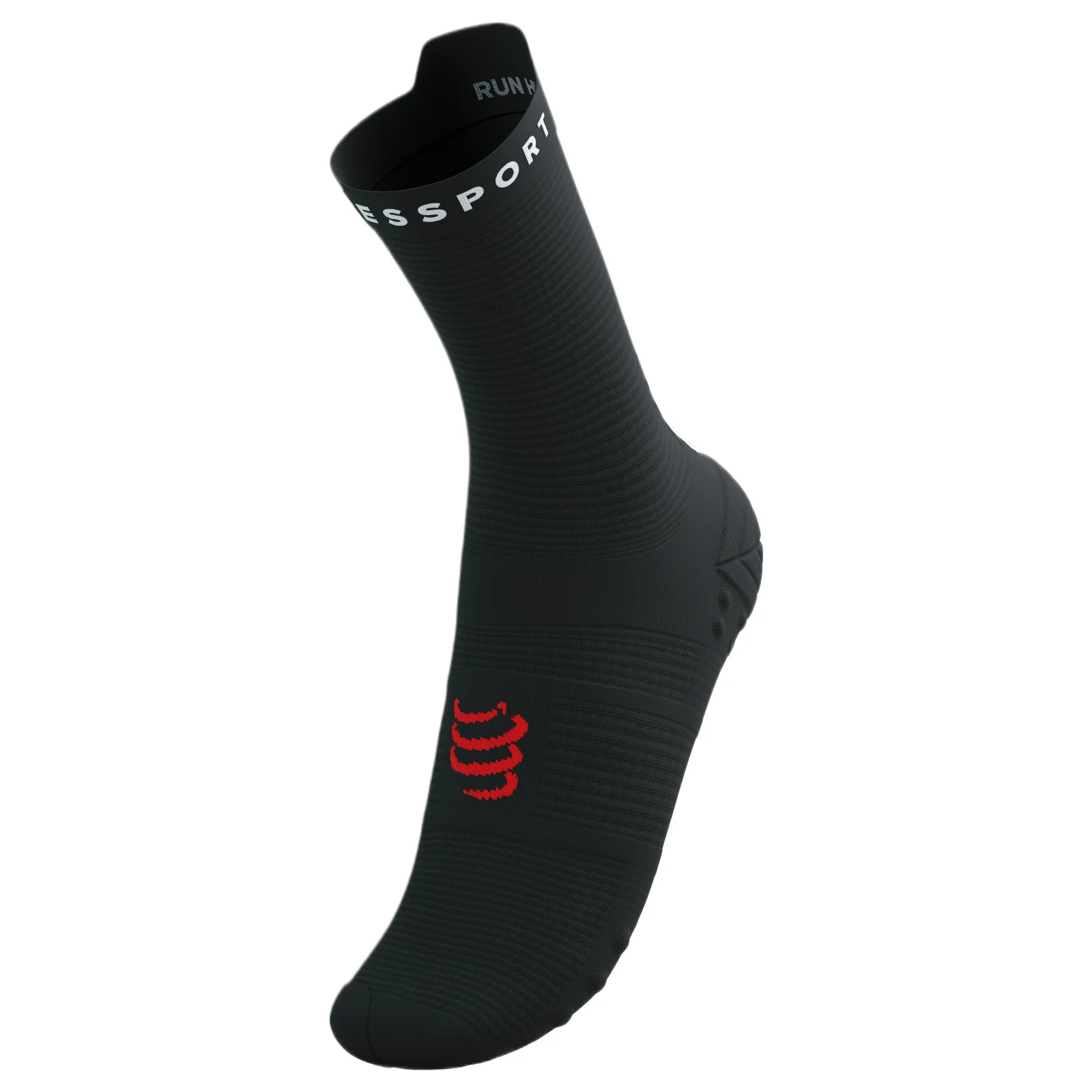 Compressport Pro Racing V4.0 Run High Socks - Black / White - Image 9
