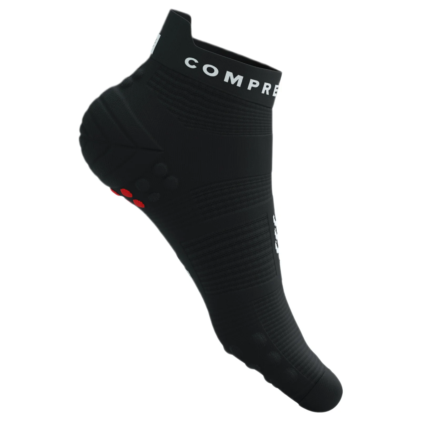 Compressport Pro Racing V4.0 Run Low Socks - White/Blue/Green - Image 3