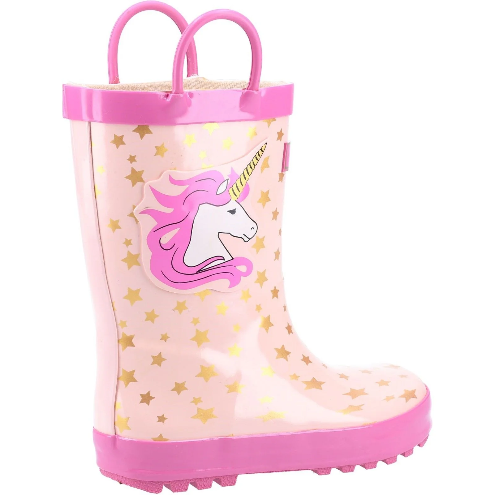 Cotswold Junior Kids Puddle Waterproof Pull On Boot Unicorn - Image 3