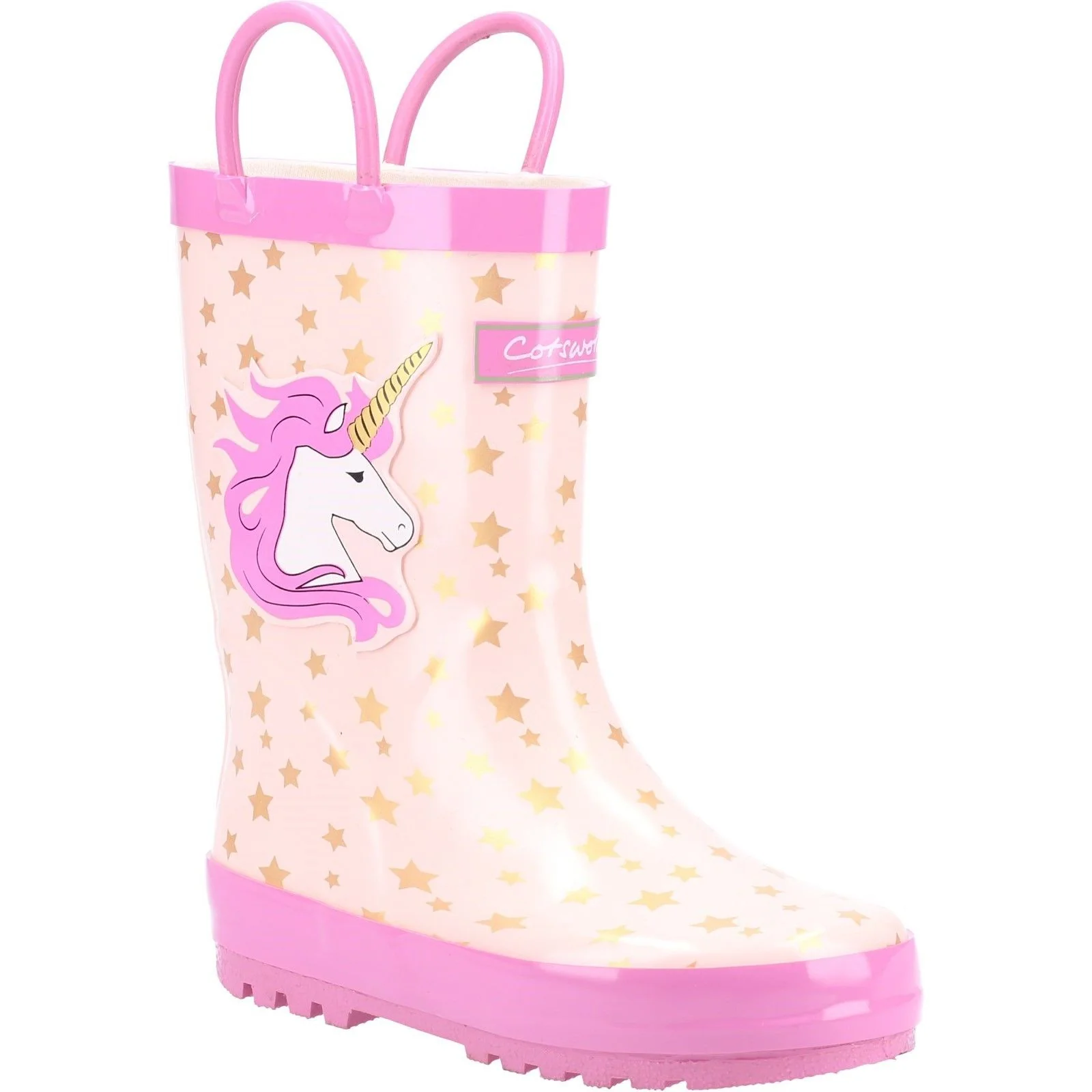 Cotswold Junior Kids Puddle Waterproof Pull On Boot Unicorn - Image 4