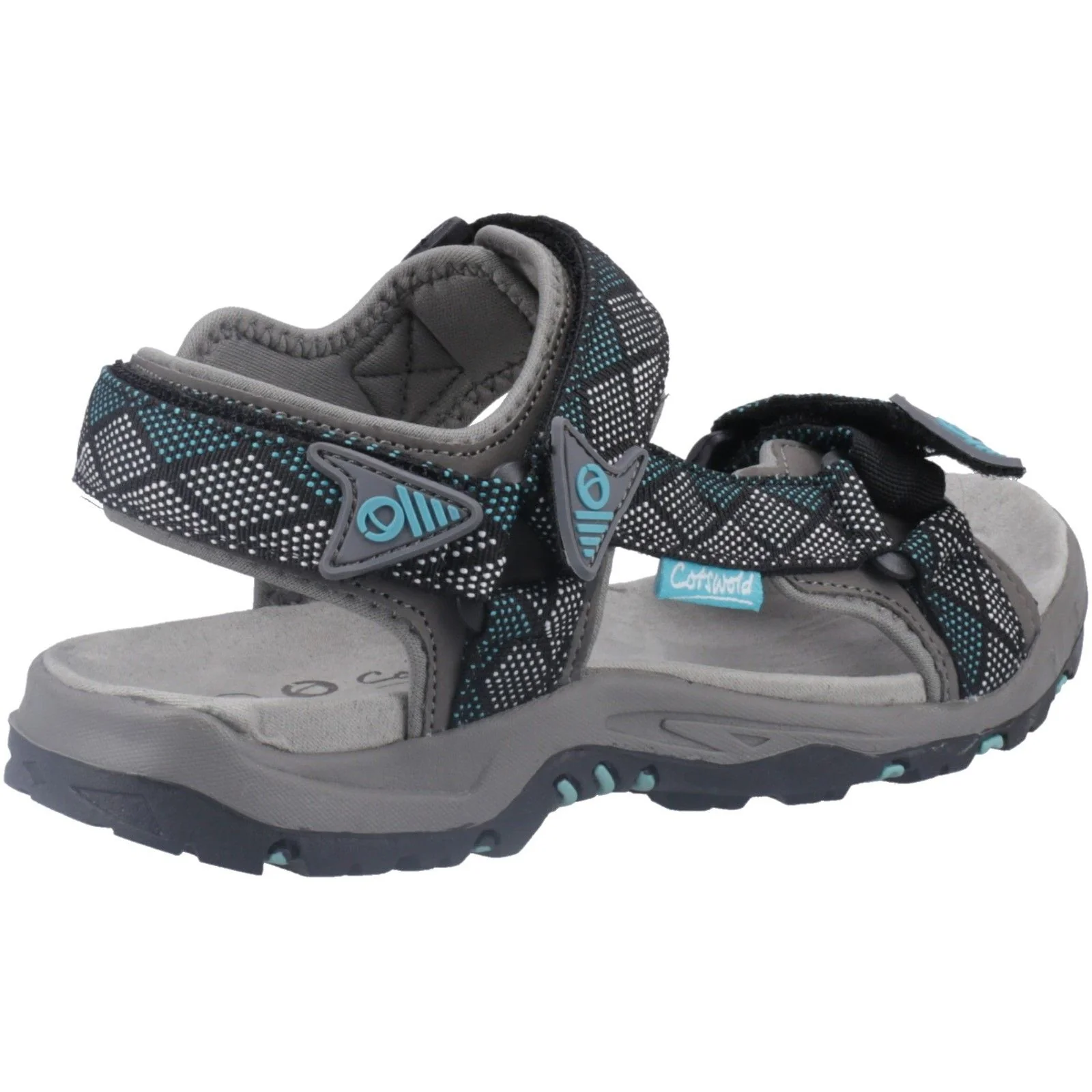 Cotswold Womens Foxcote Sandals Grey/Turquoise - Image 4