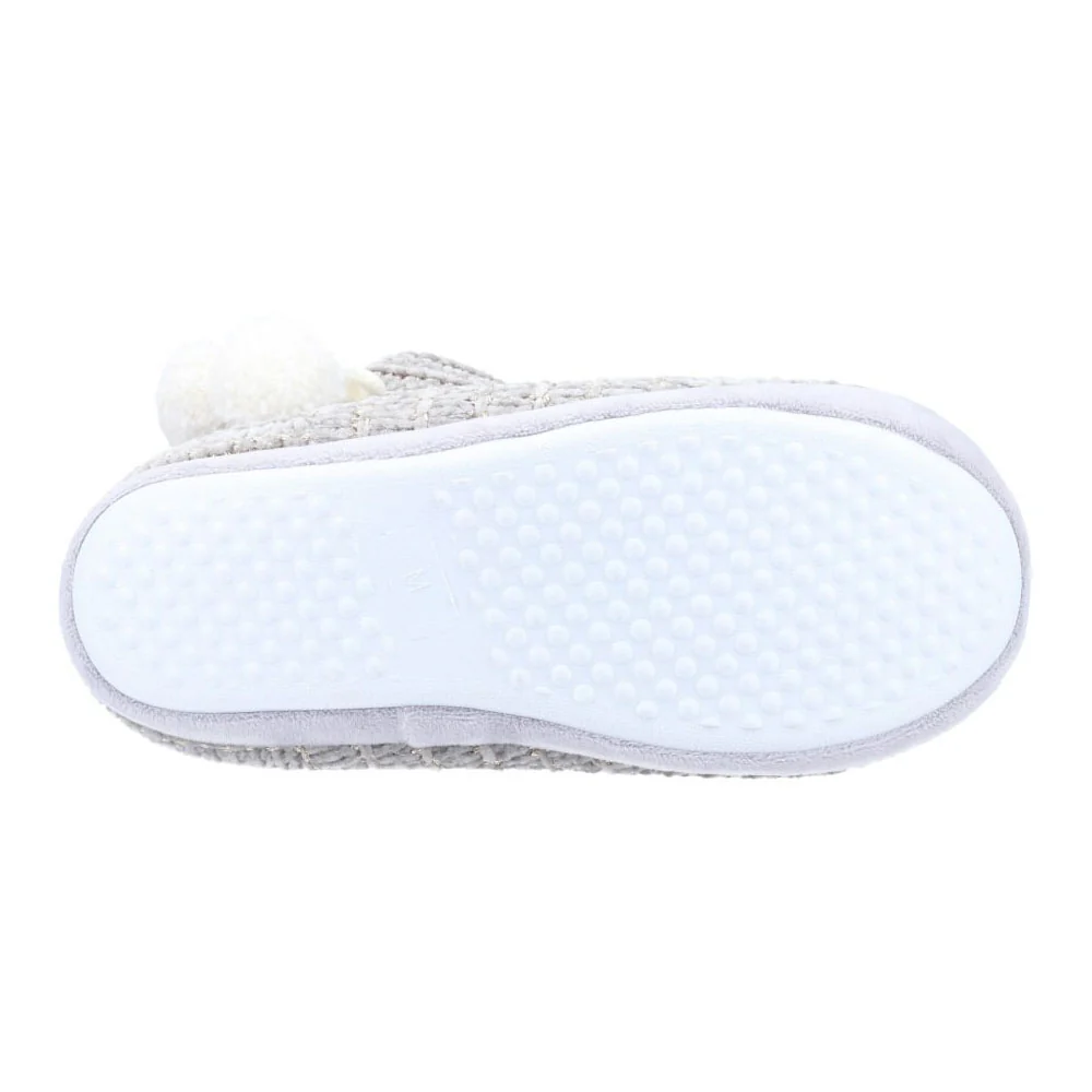 Divaz Womens Saturn Knitted Bootie Slipper Grey - Image 2
