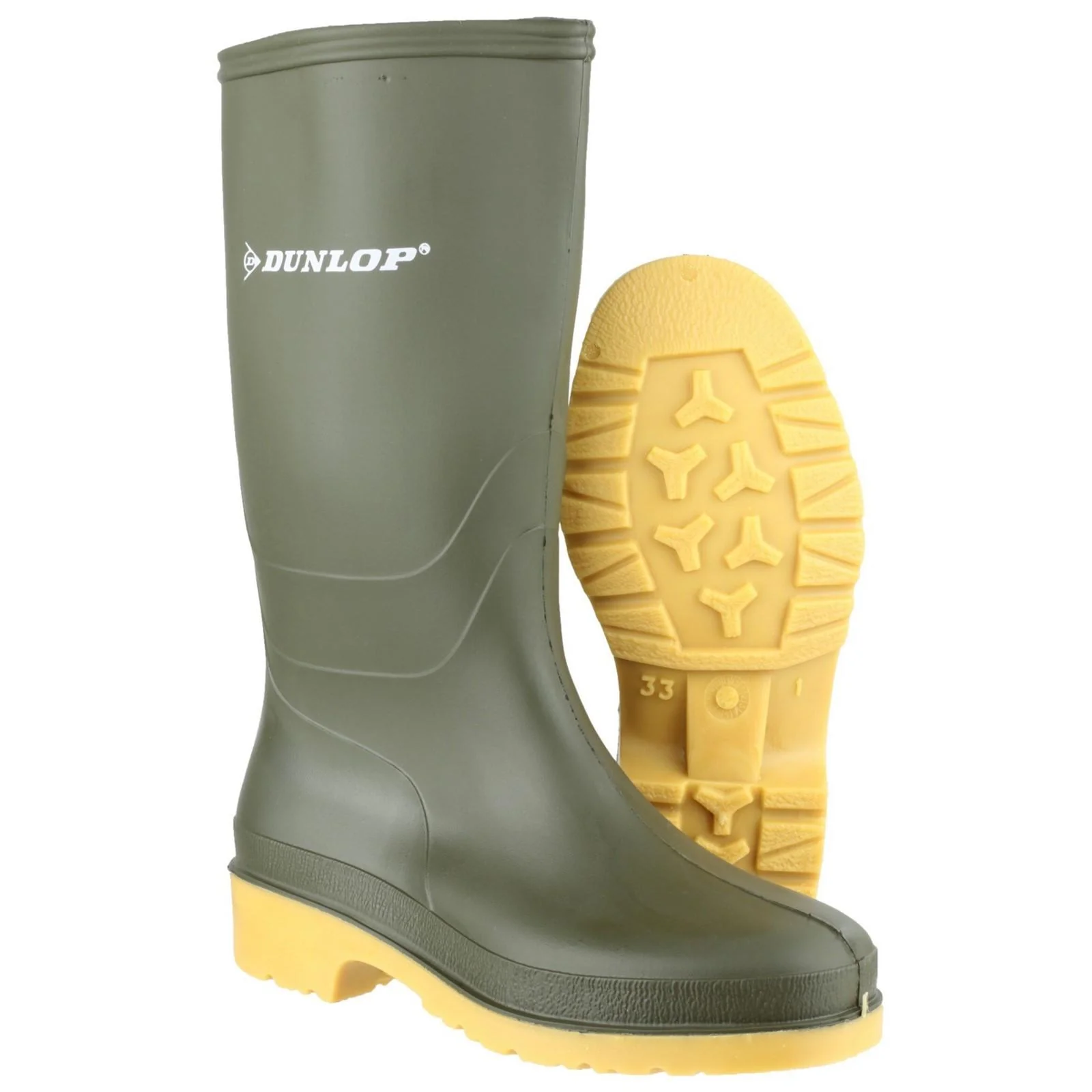 Dunlop Junior Kids Dulls Wellington Boot Green - Image 4