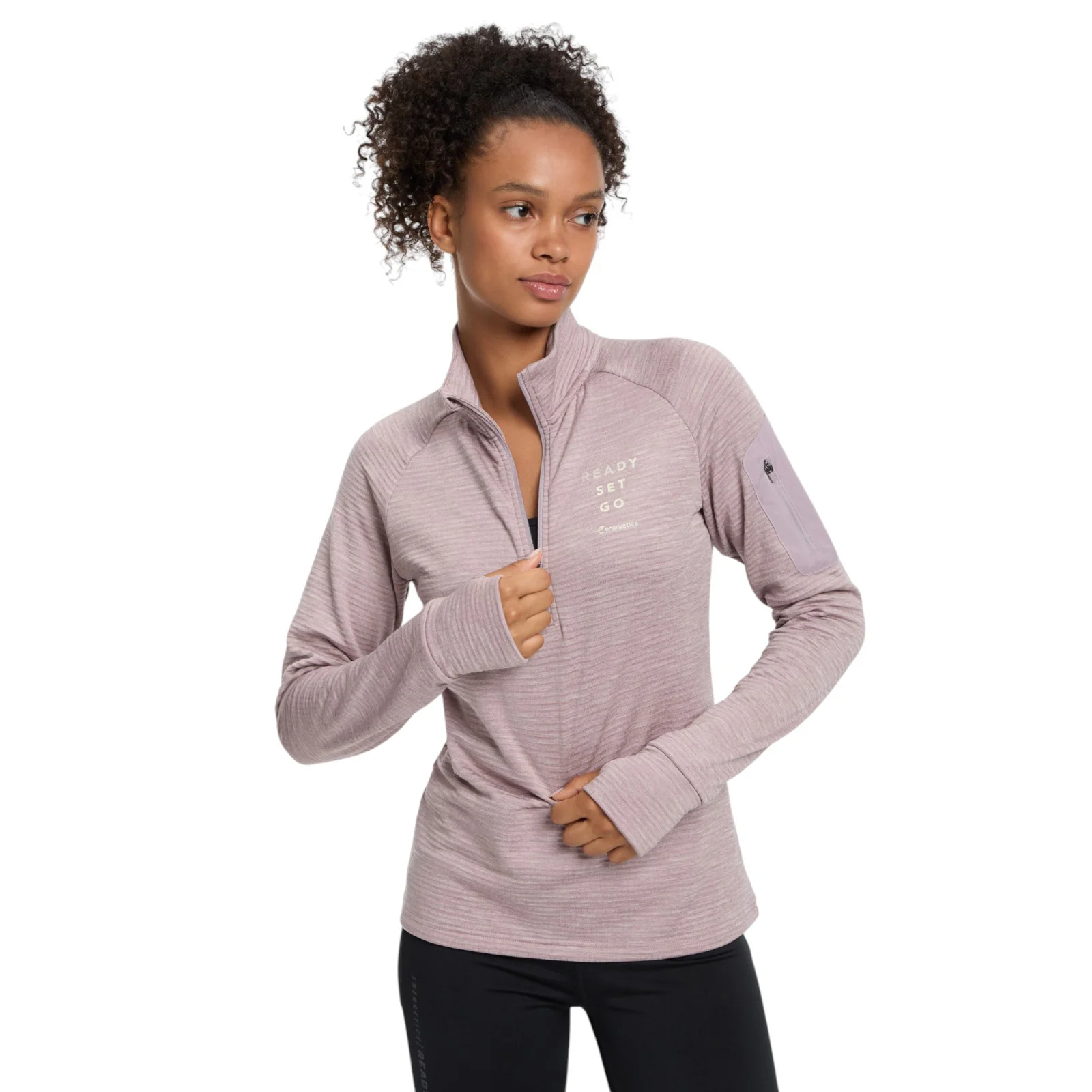 Energetics Wilona Womens Midlayer Half Zip Long Sleeve Fleece Top - Image 5