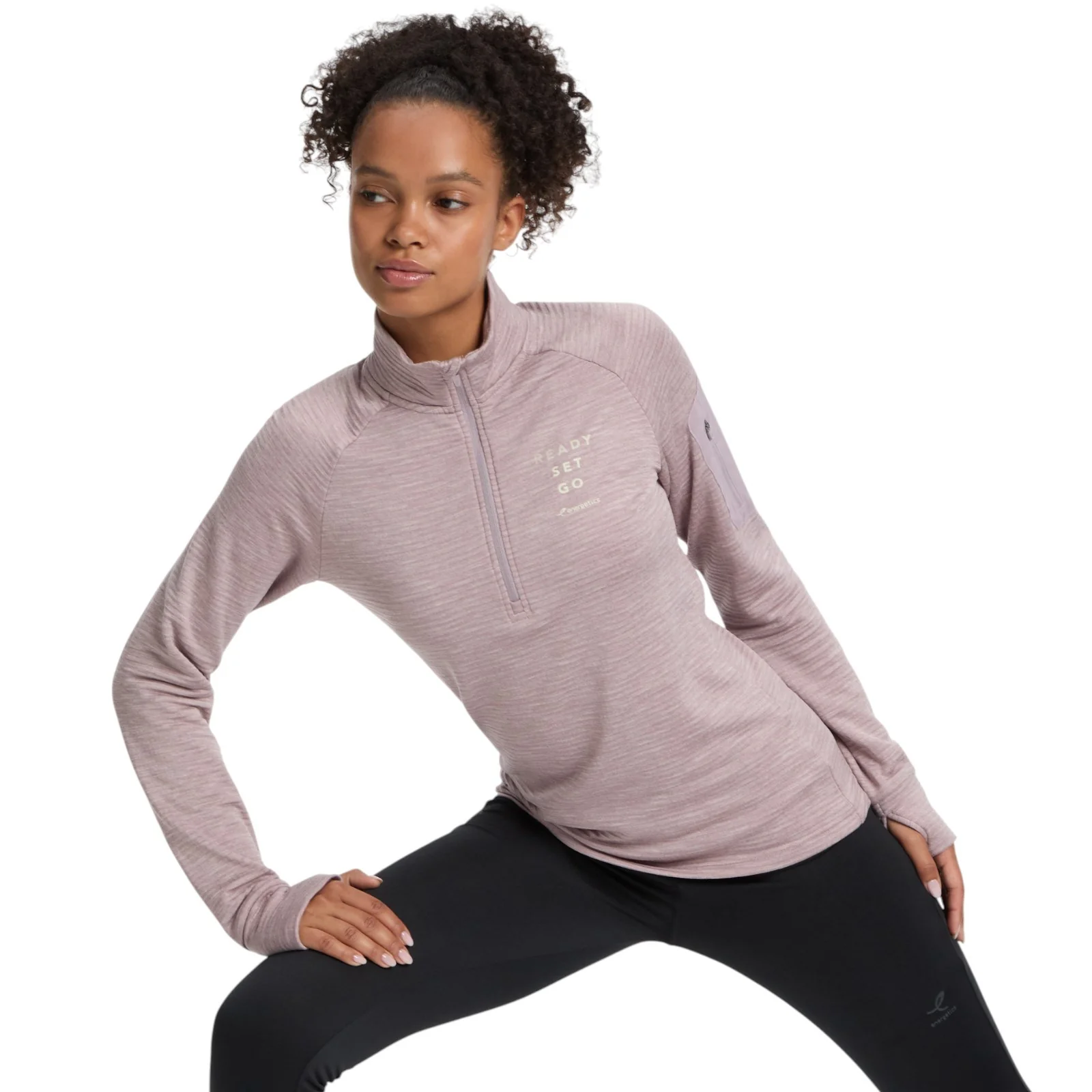 Energetics Wilona Womens Midlayer Half Zip Long Sleeve Fleece Top - Image 8