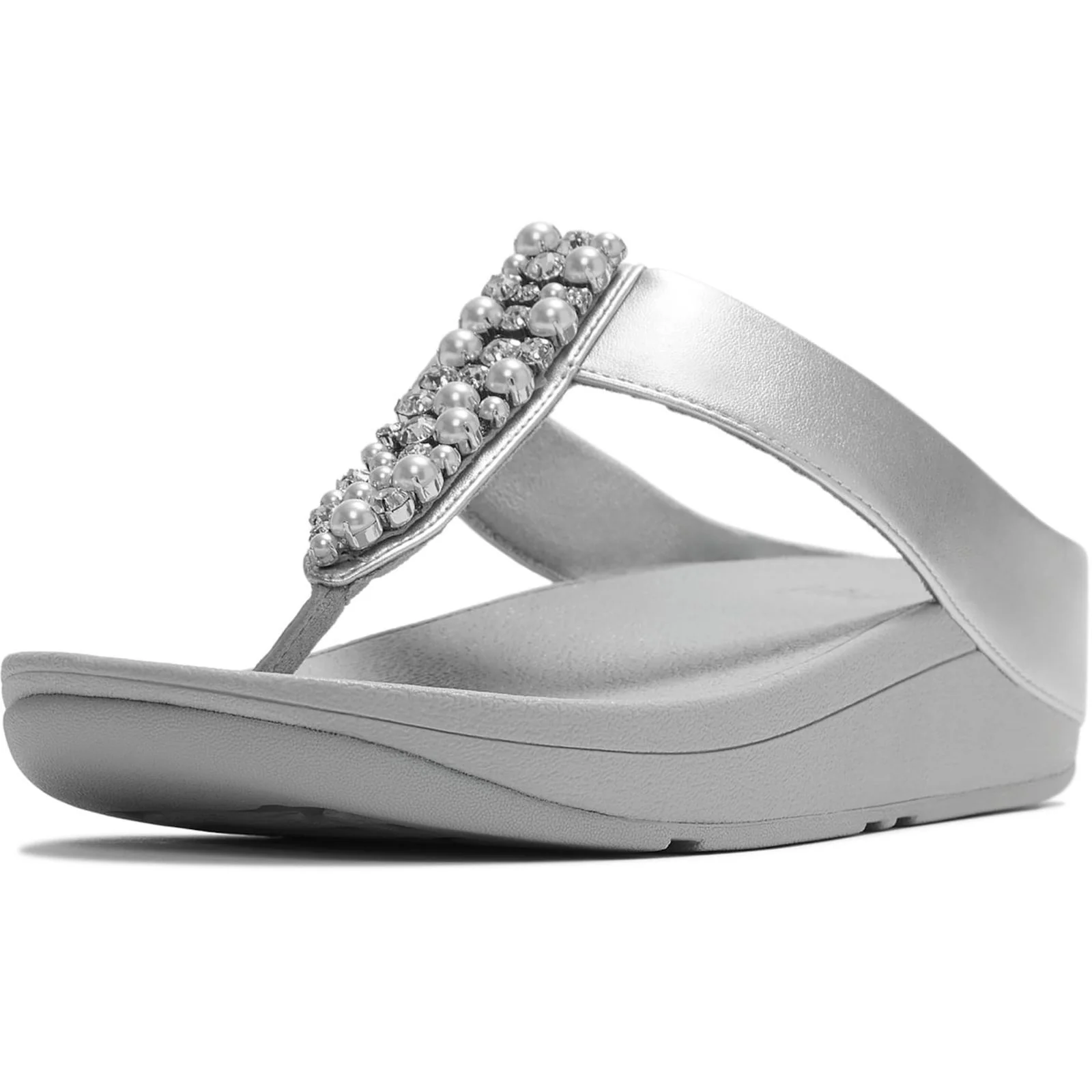 Fitflop Womens Fino Toe-Post Sandals Silver - Image 5