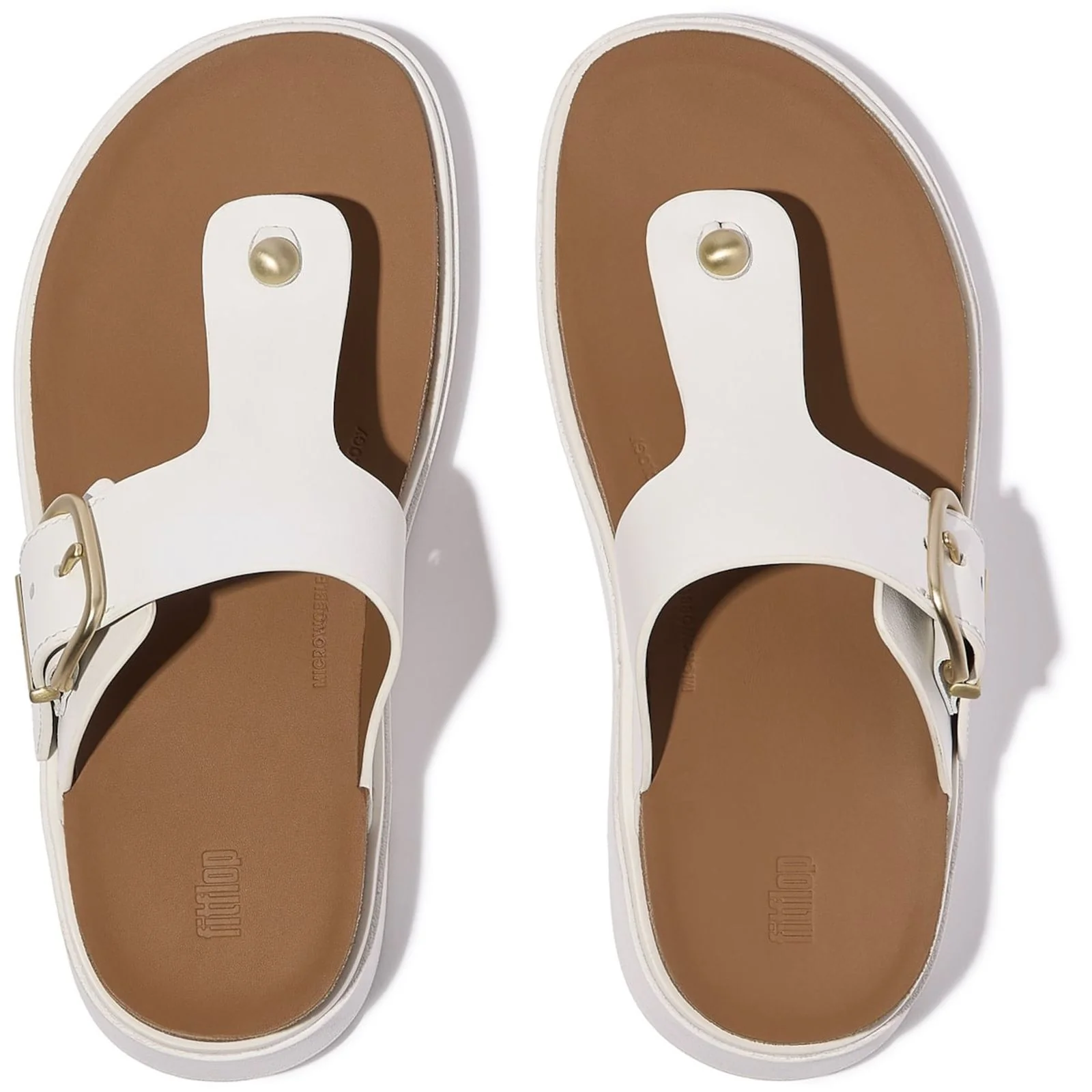Fitflop Womens Gen-FF Toe-Post Sandals Urban White - Image 3